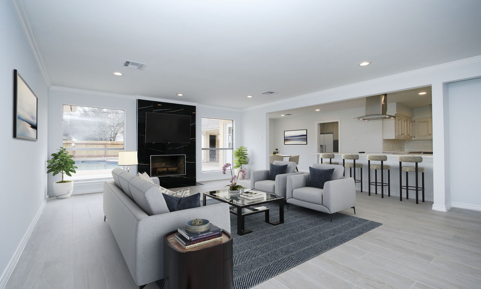 Staged living room Staged living room