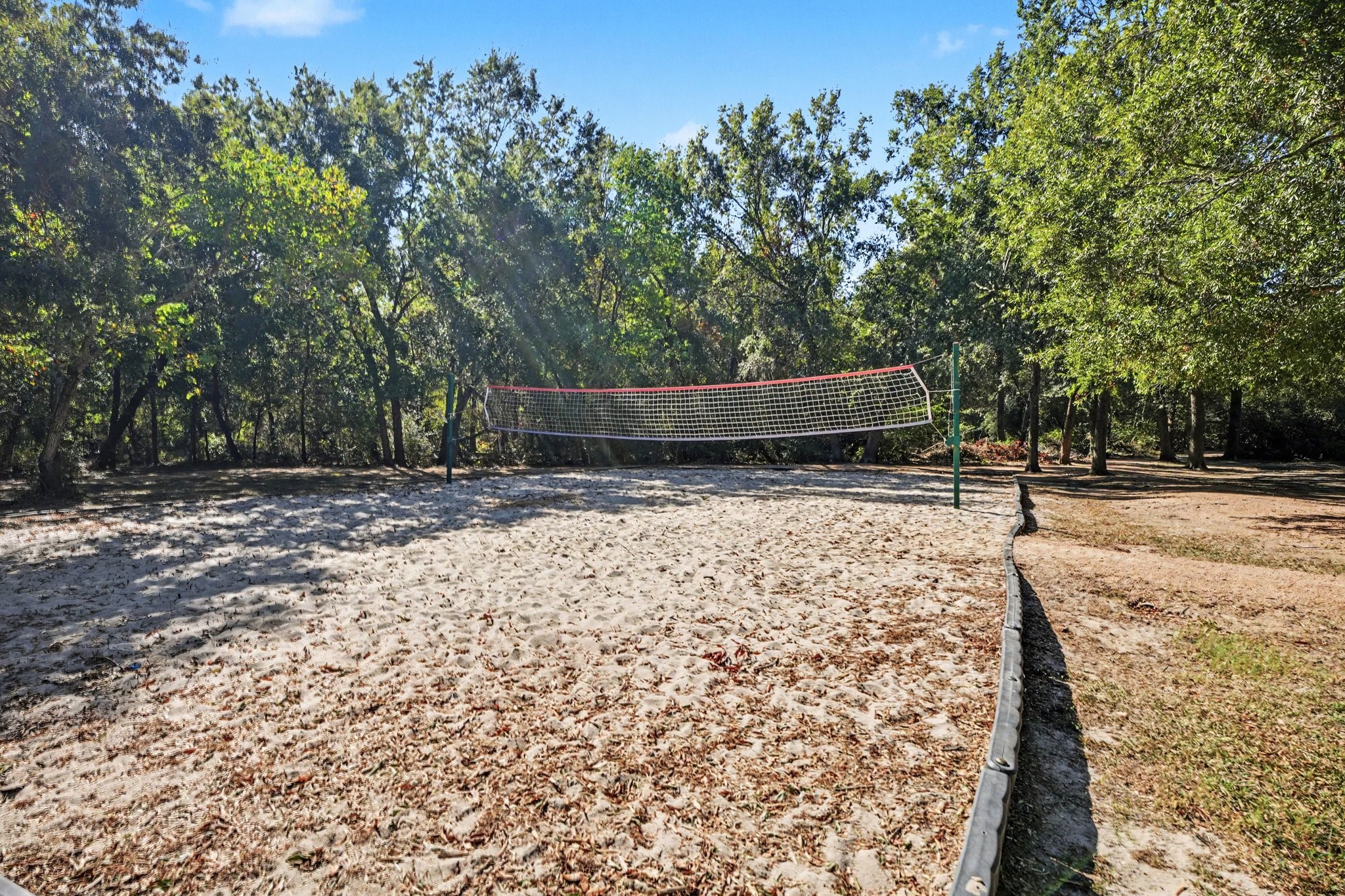 Volleyball courts across the street.