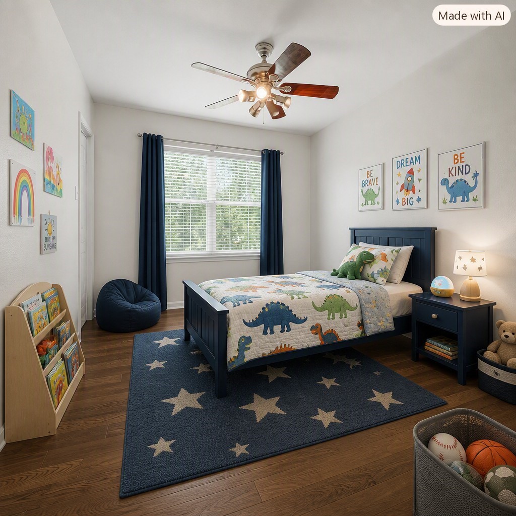 Bedroom with AI Staging