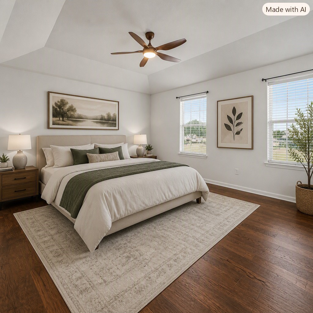 Primary Bedroom with AI Staging