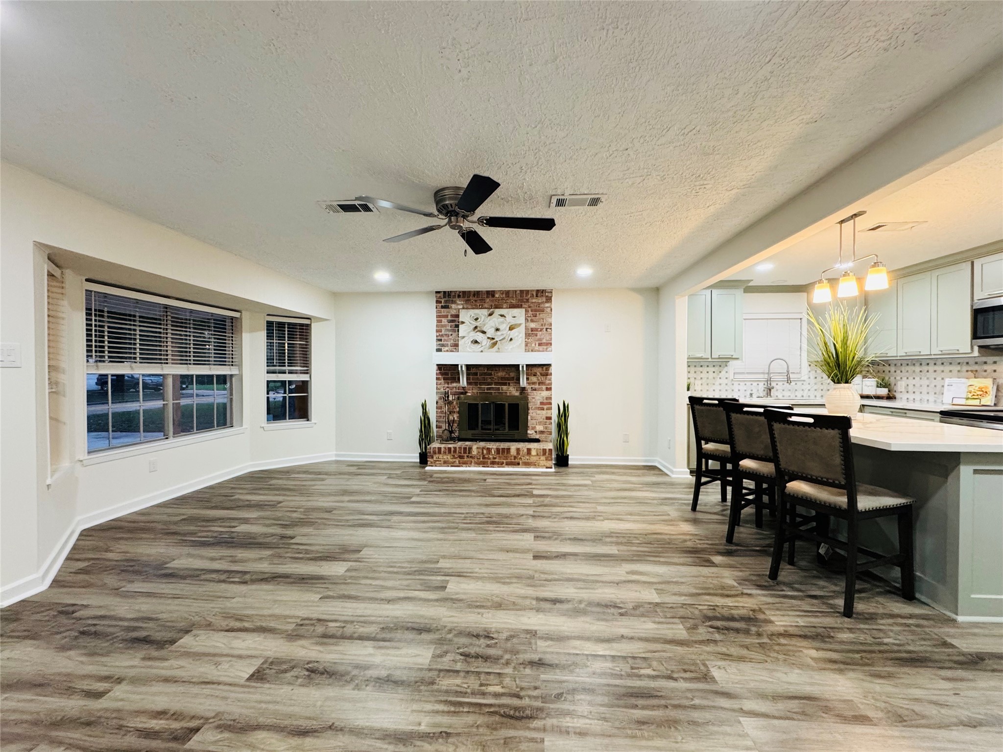 Open plan living area.