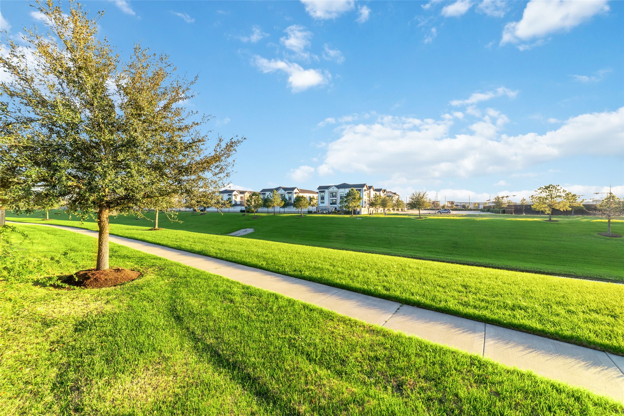 view of the walking trail from the back yard