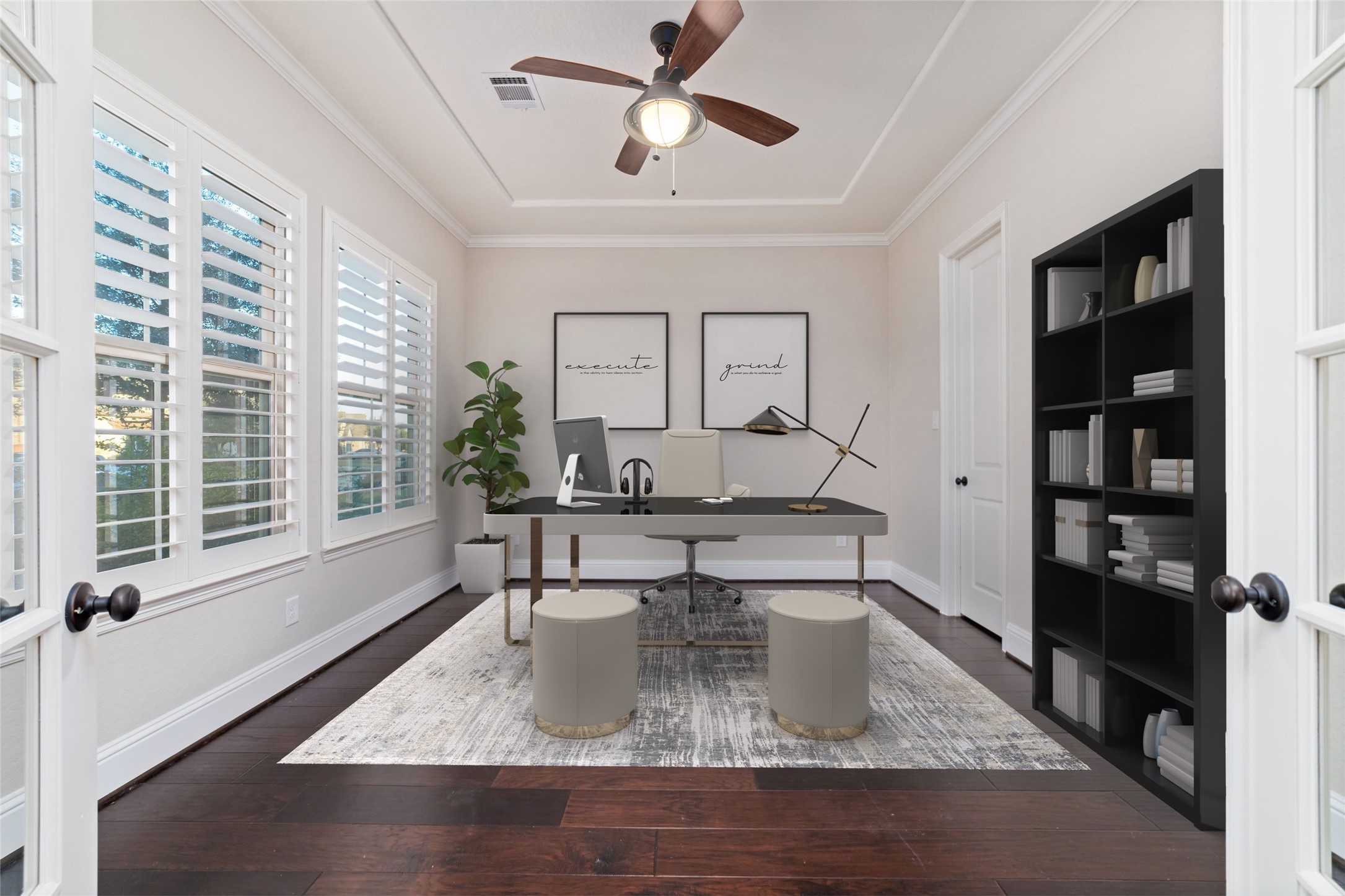 virtual staged office/study