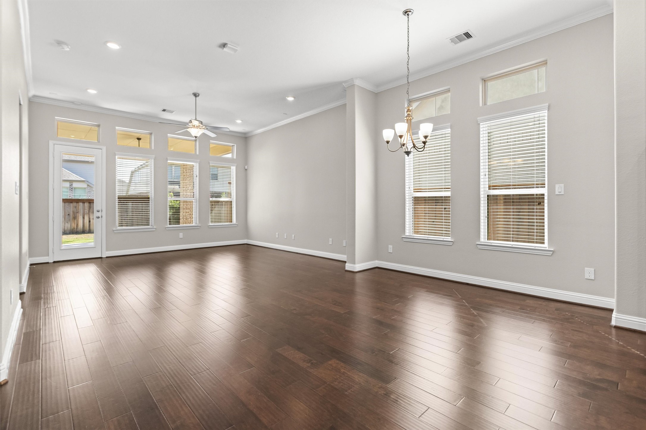 Dining area demarcated with pony wall. Double windows for additional natural light.
