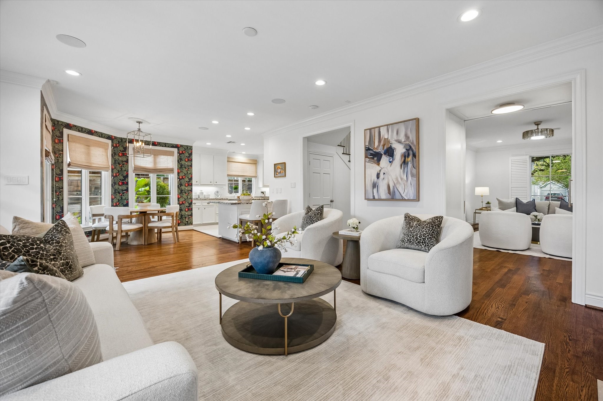 The open floor plan is perfect for entertaining.