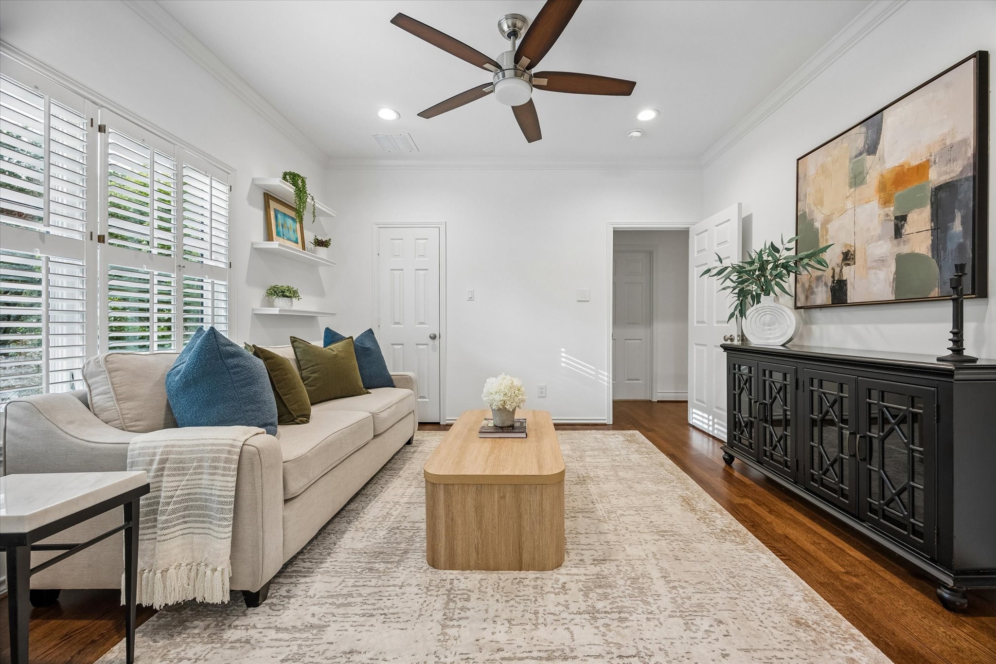 This secondary bedroom is located off the Primary Bedroom and could be a living area, playroom or nursery.