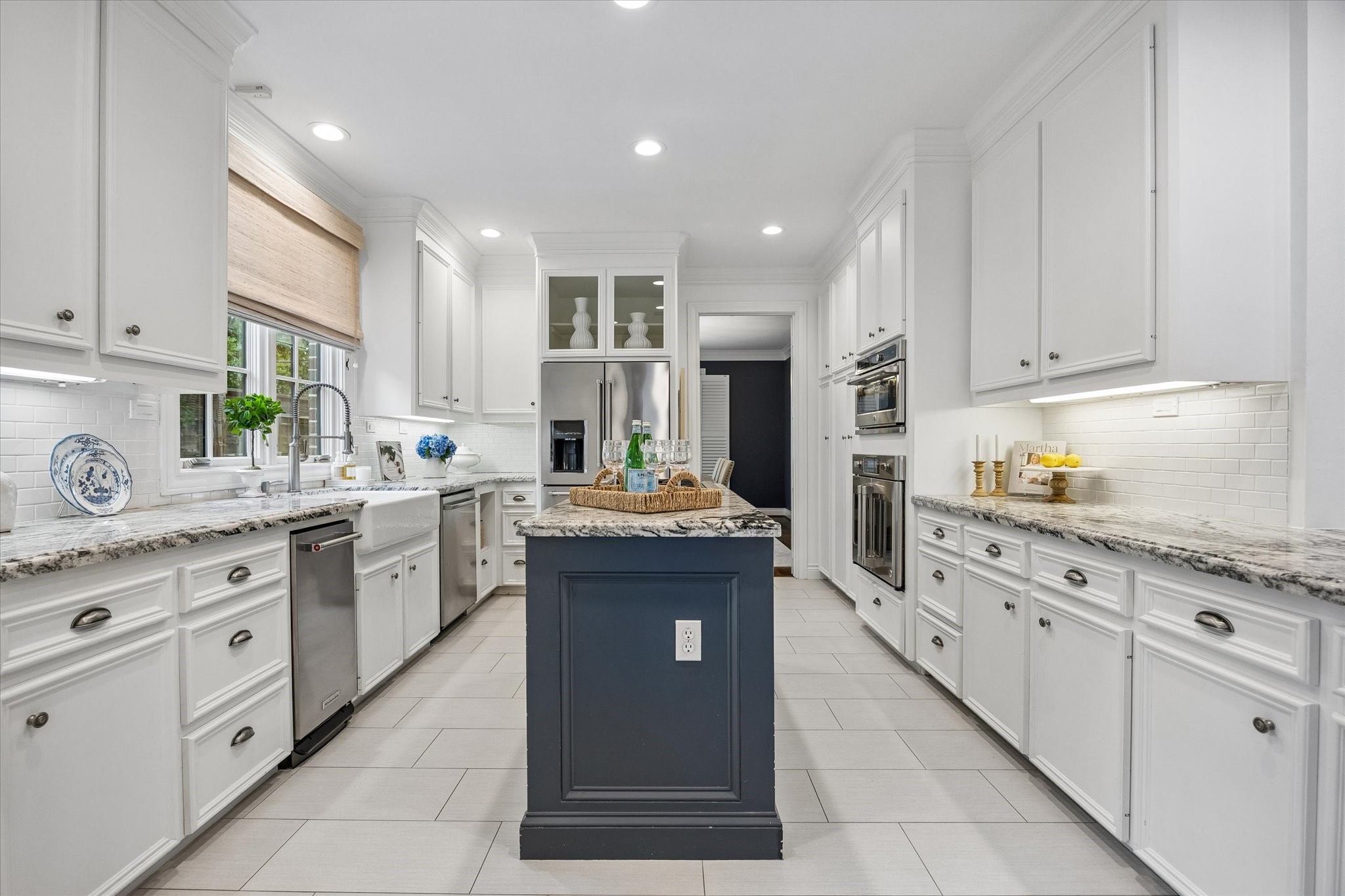 The Chef's Kitchen offers remodeled spaces including farm sink, marble counters, top notch appliances and more.