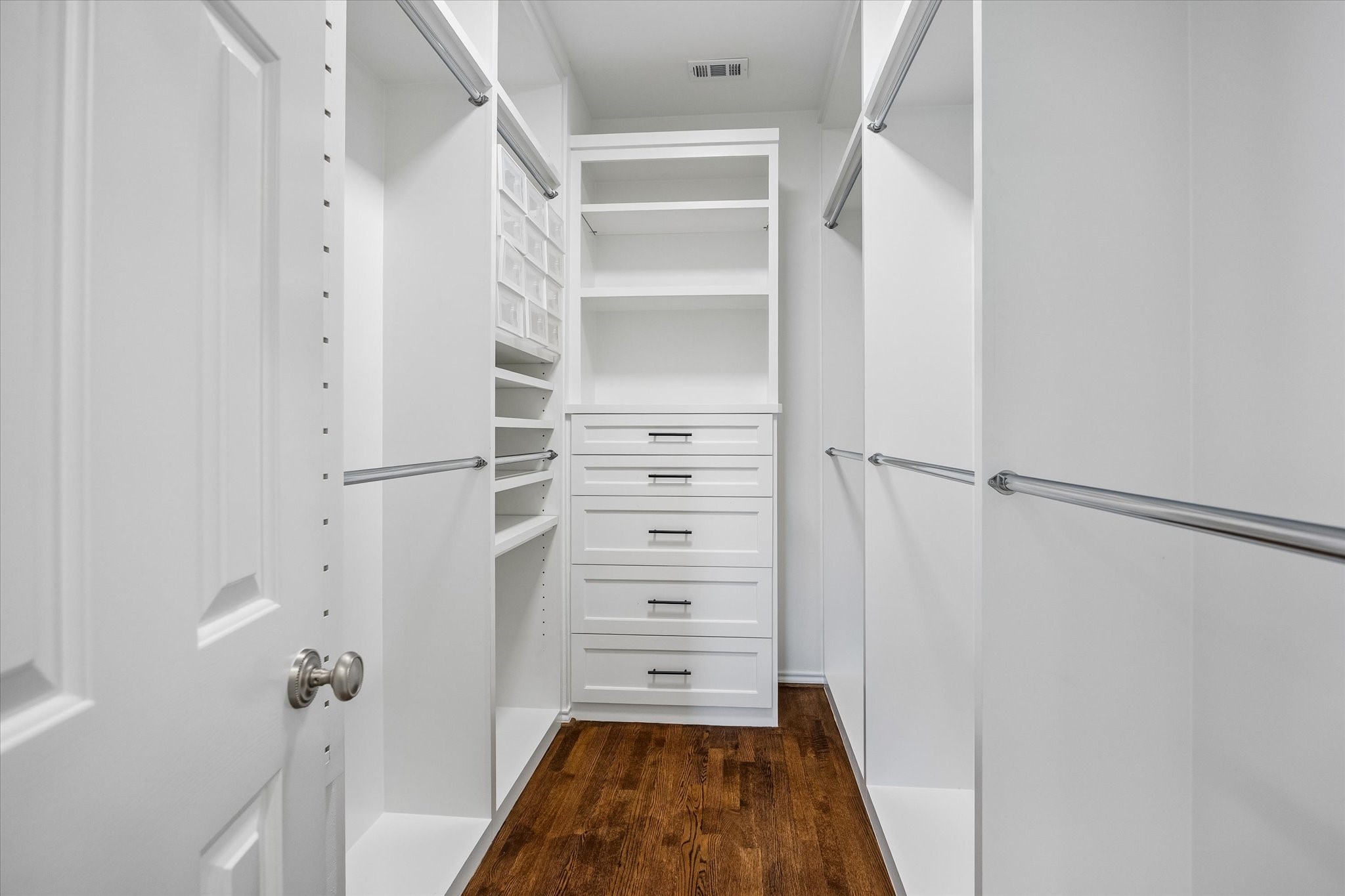 There are two, remodeled walk-in closets.