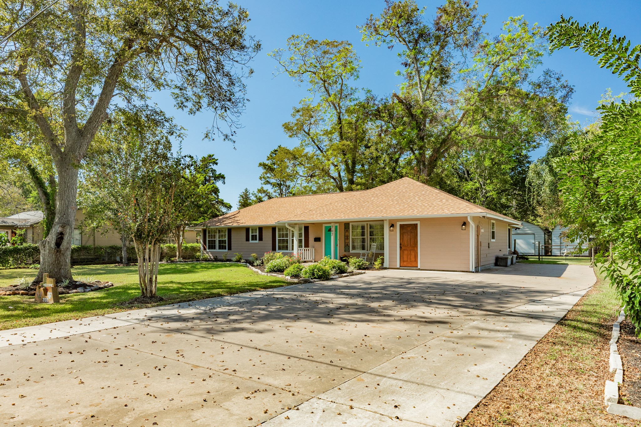 Extra wide and extended driveway