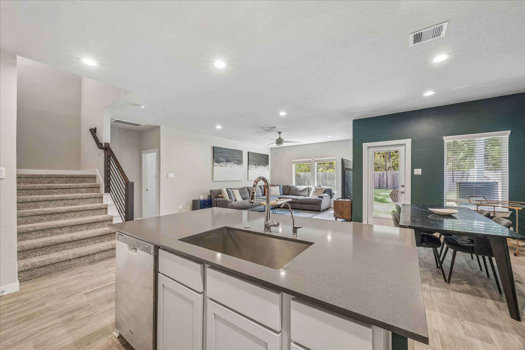 The hub of the home. This home offers an ease of movement throughout.