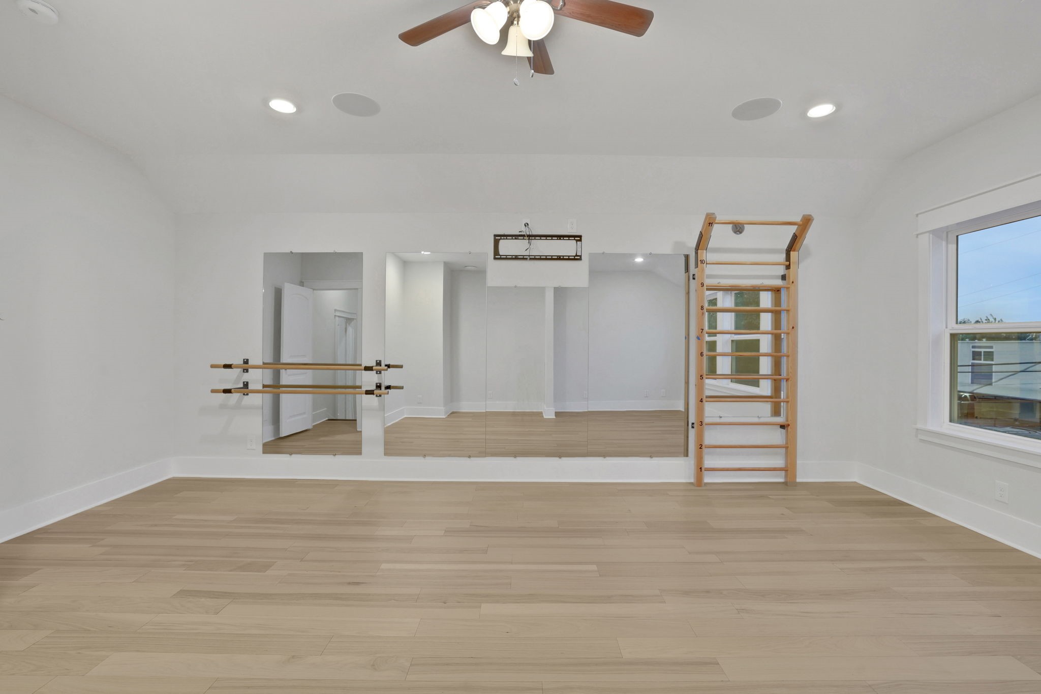 An unfurnished view of the same flexible room.