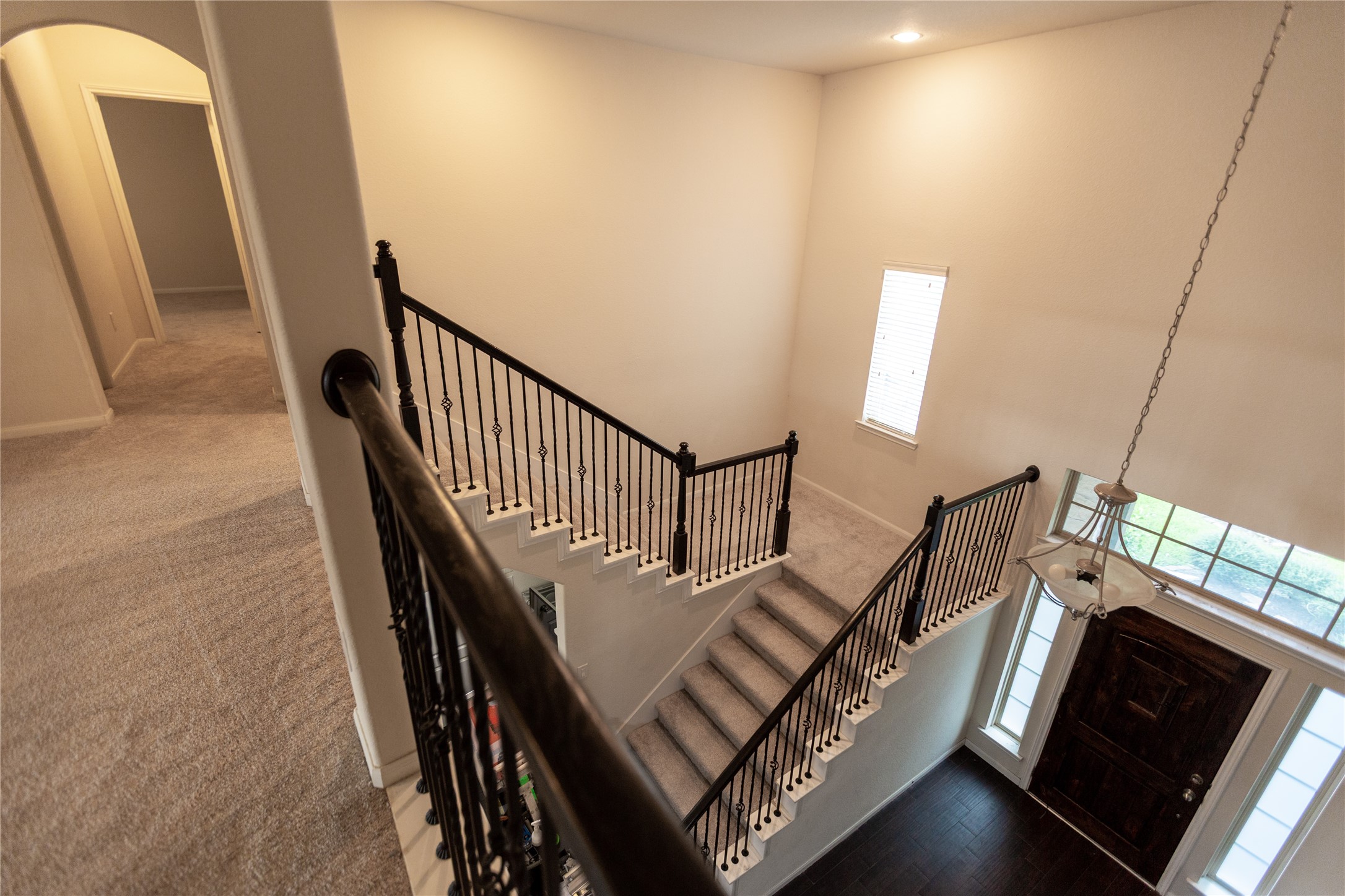 Second floor view looking down at main entrance