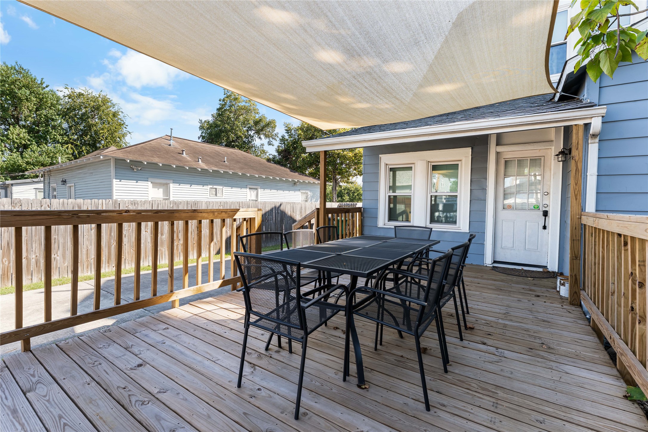 Private rear patio provides additional outdoor space