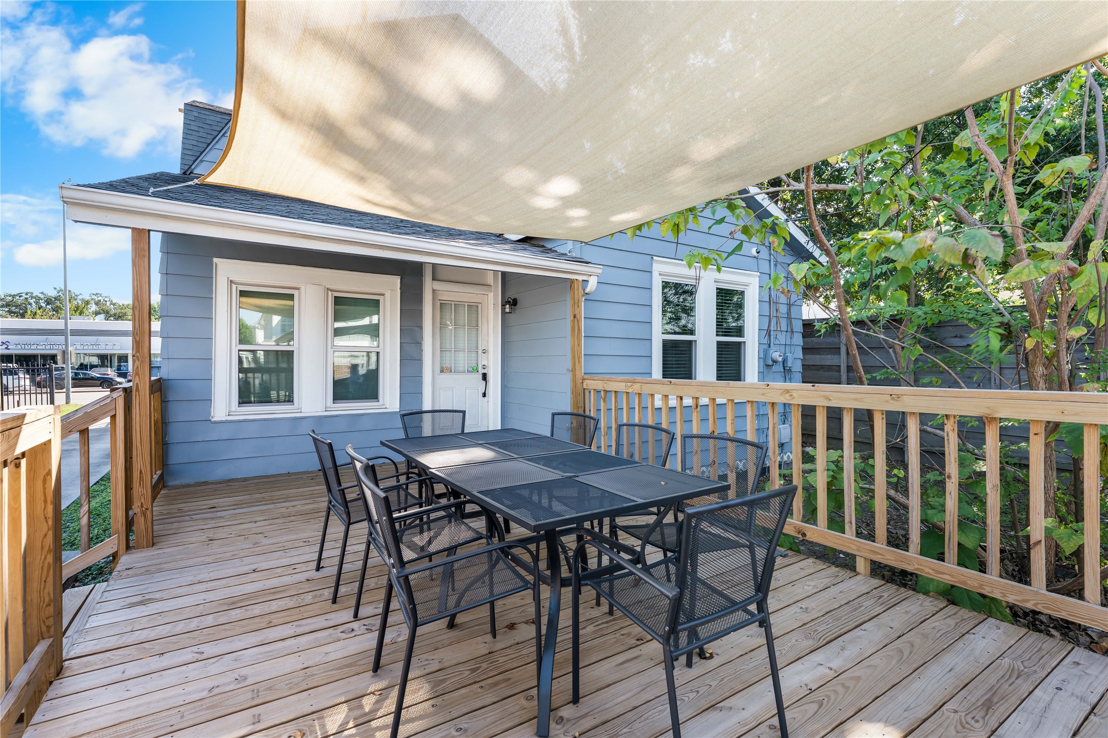 Additional view of the rear deck, providing a private outdoor space, rarely found in traditional office settings.