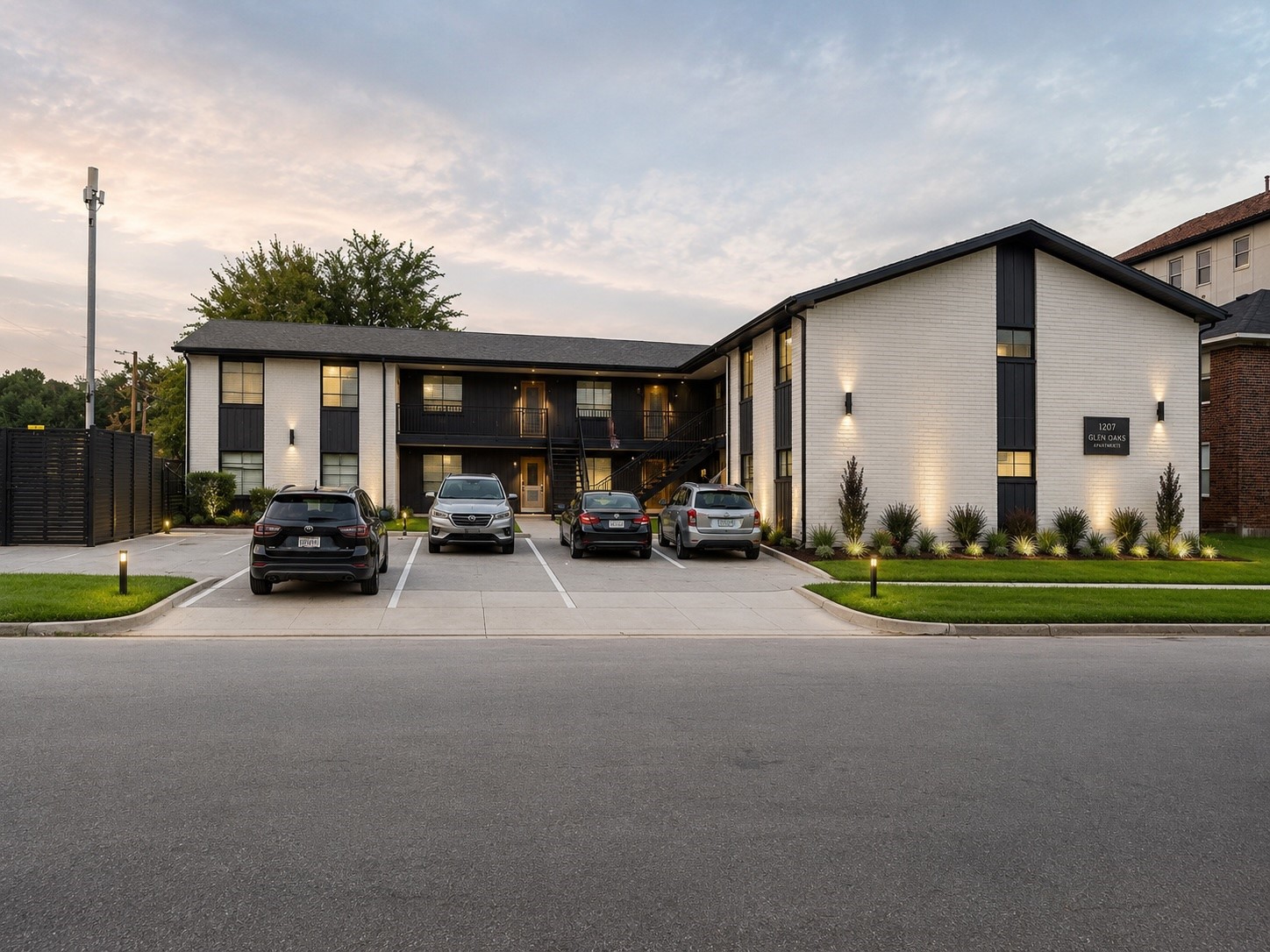 Conceptual renovated exterior illustration for marketing visualization only