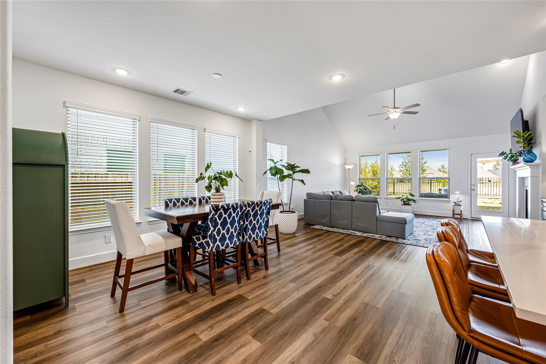 The dining area offers room for a large table to accommodate all of your family gatherings!