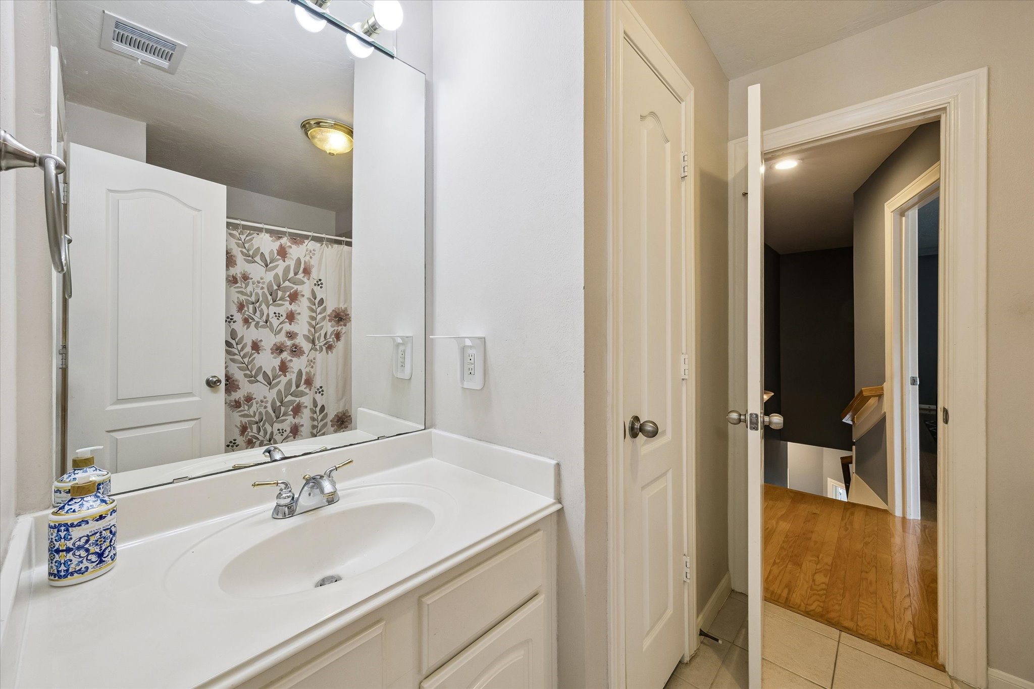 One of two full baths upstairs