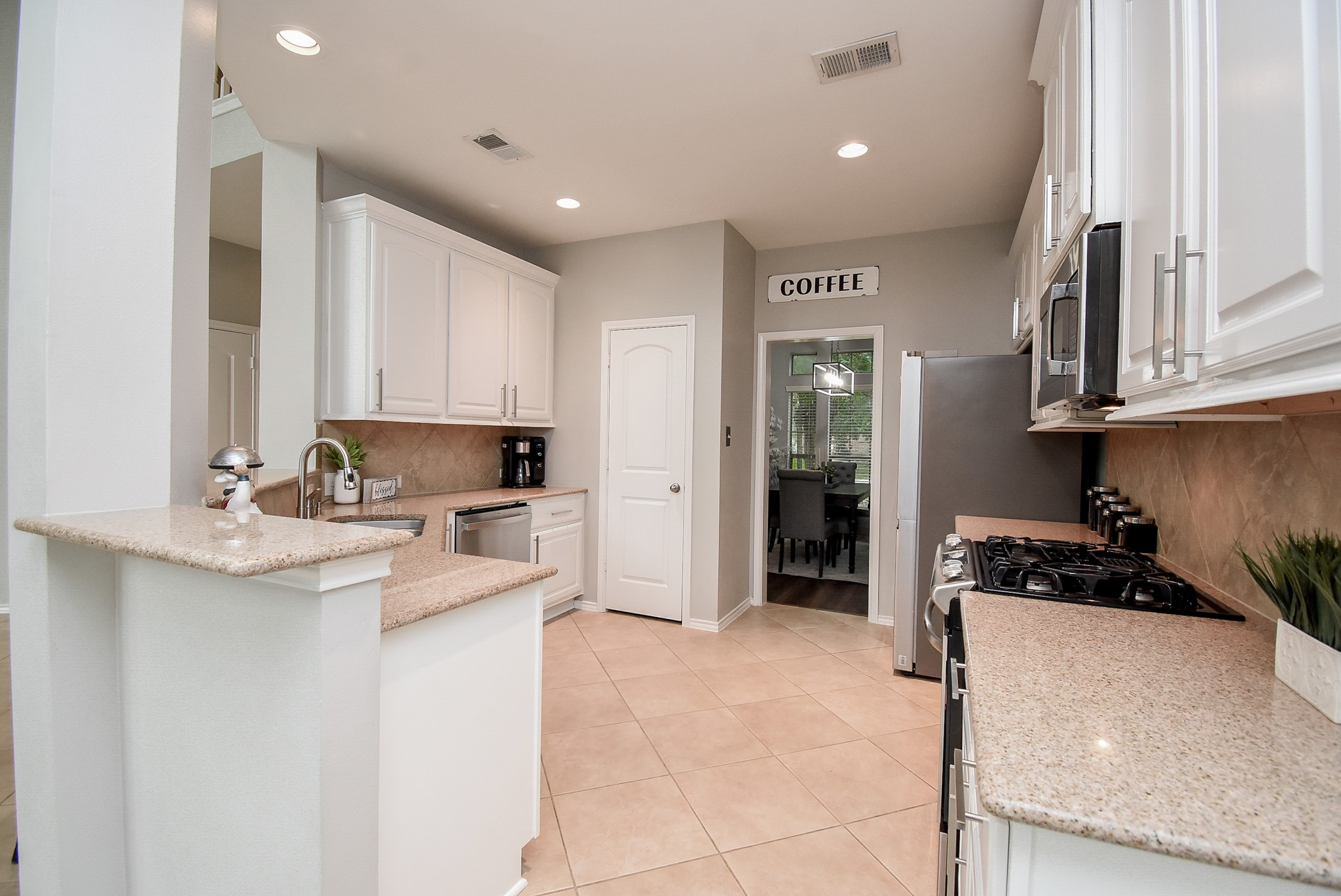 SO much cabinet storage  for easy organization.