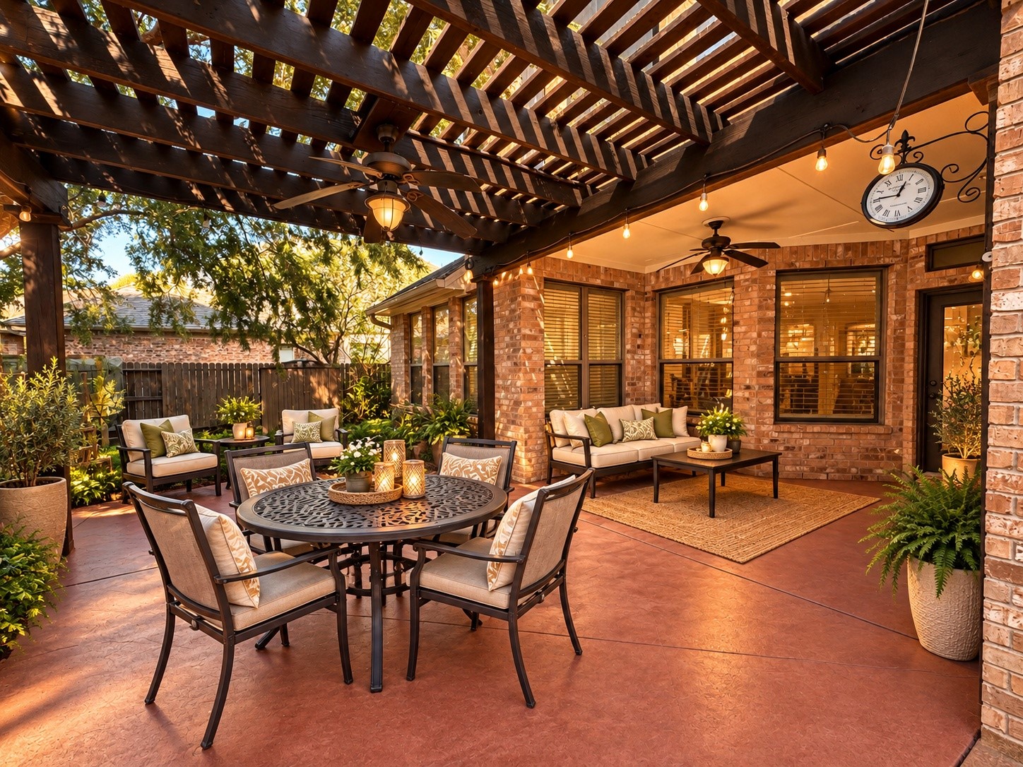 Spacious outdoor living area offers the perfect backdrop for dining, relaxing, and making memories.