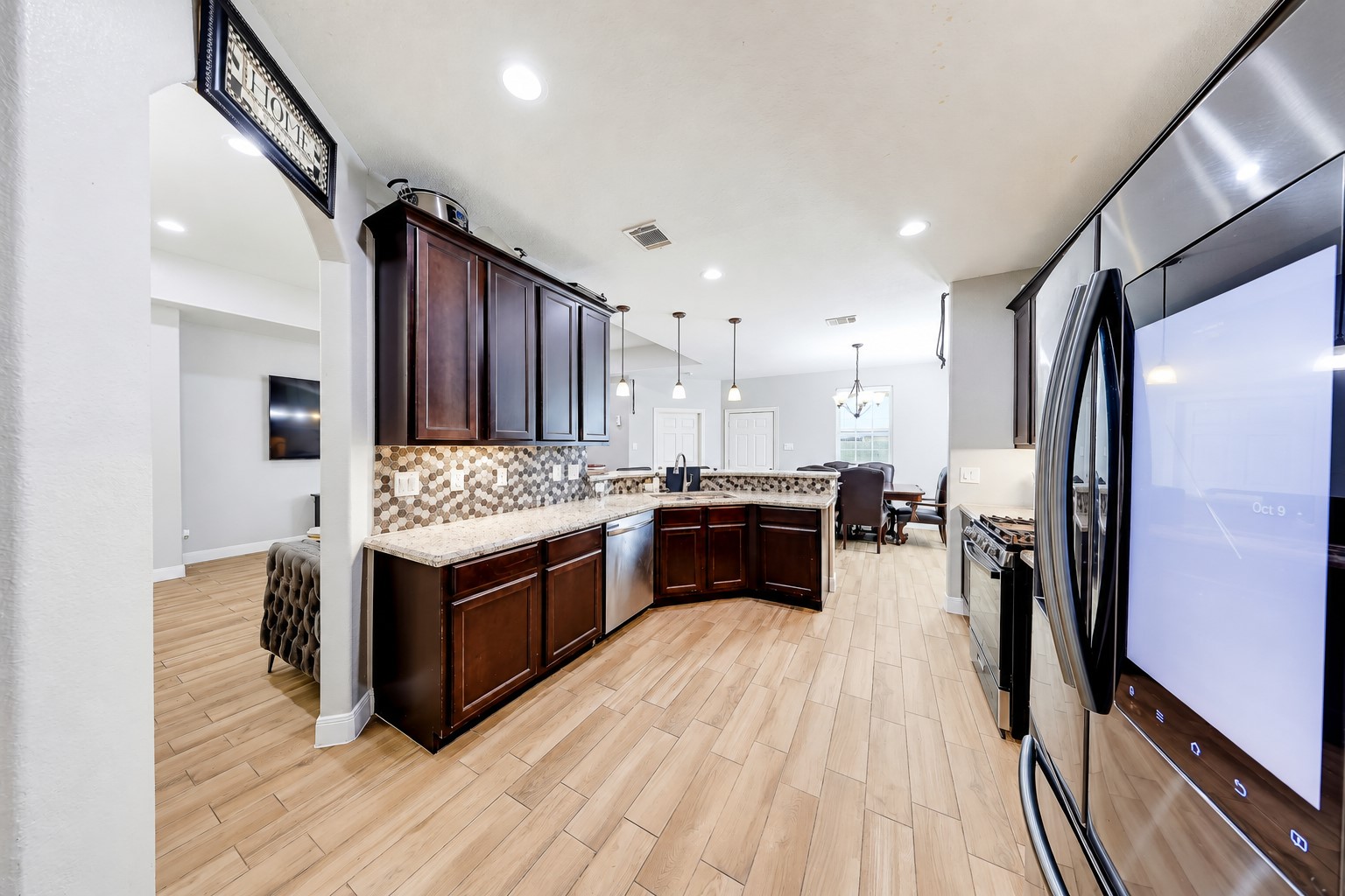 Enjoy generous counter space and cabinetry that keep your kitchen ready for daily life.