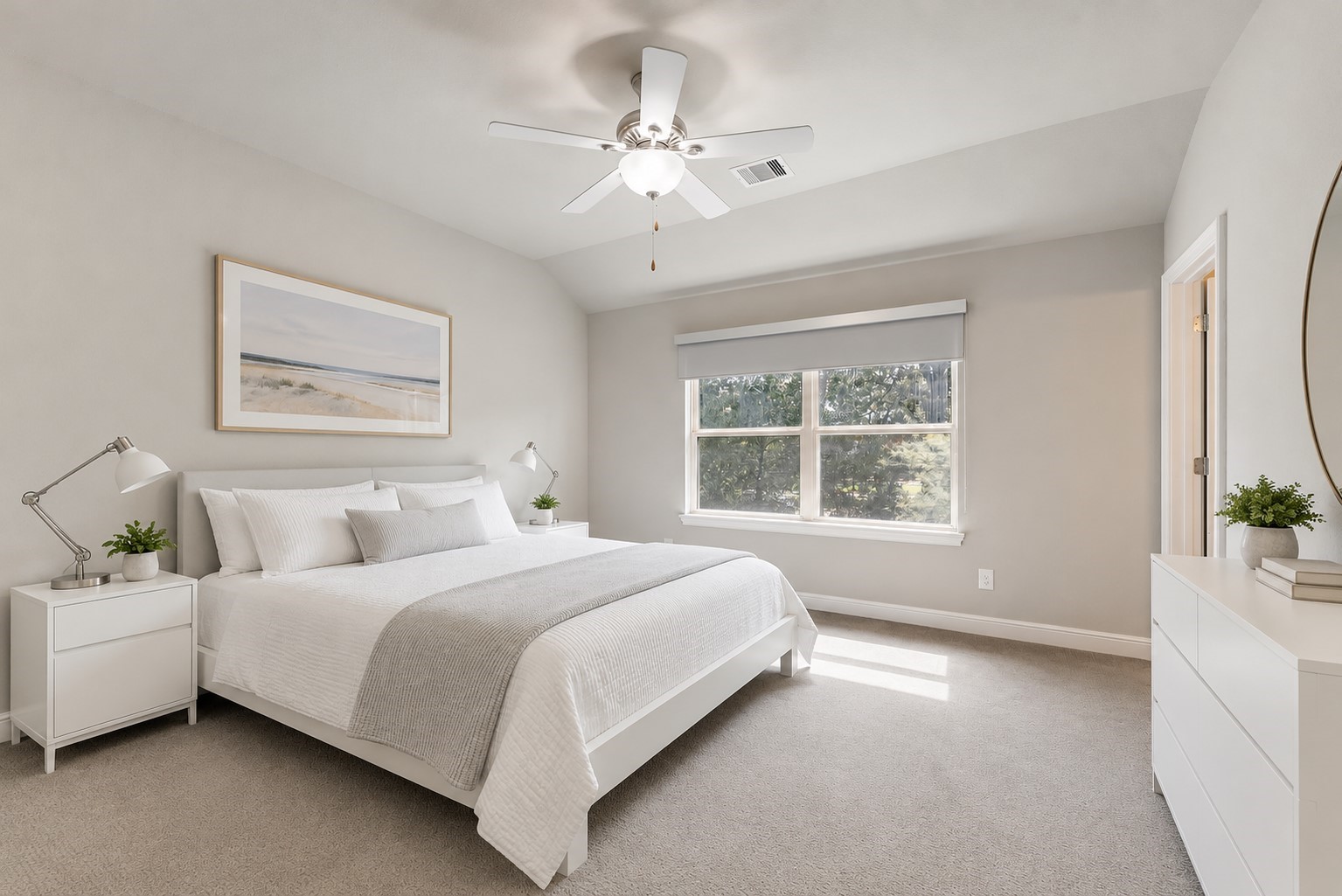 On the second floor is a guest suite with en suite bathroom (Virtually staged)