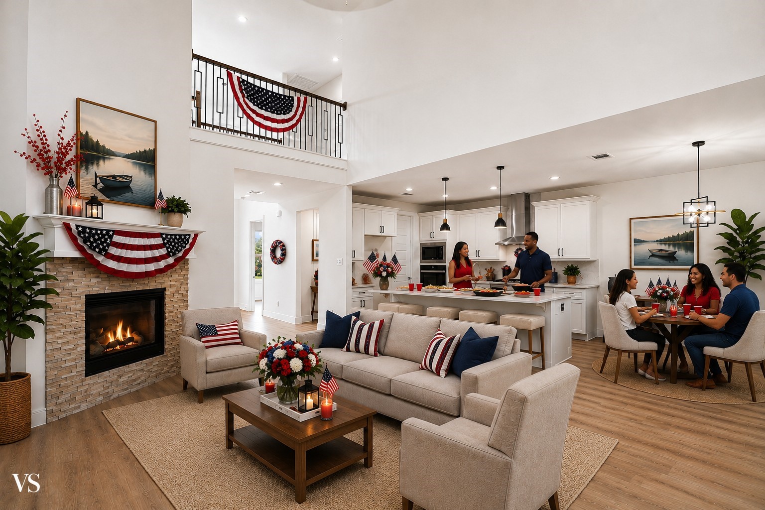 Spacious open and bright! Virtually staged