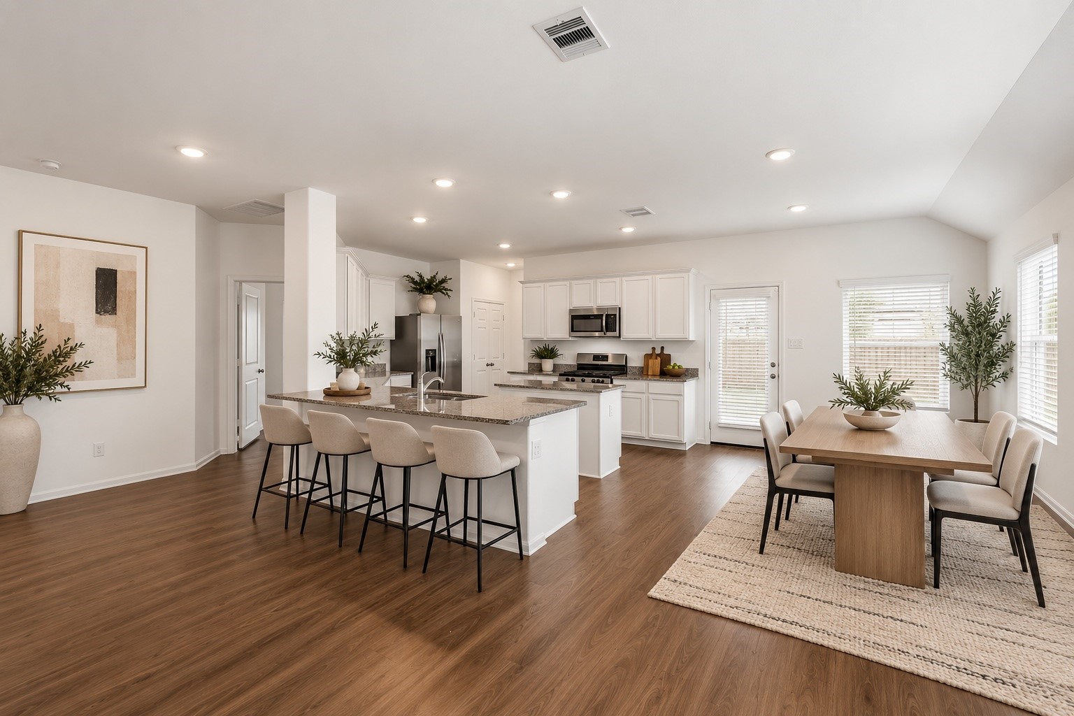 Breakfast area is open to the family room.