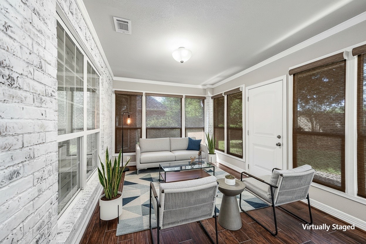 Virtually staged OR Digitally altered