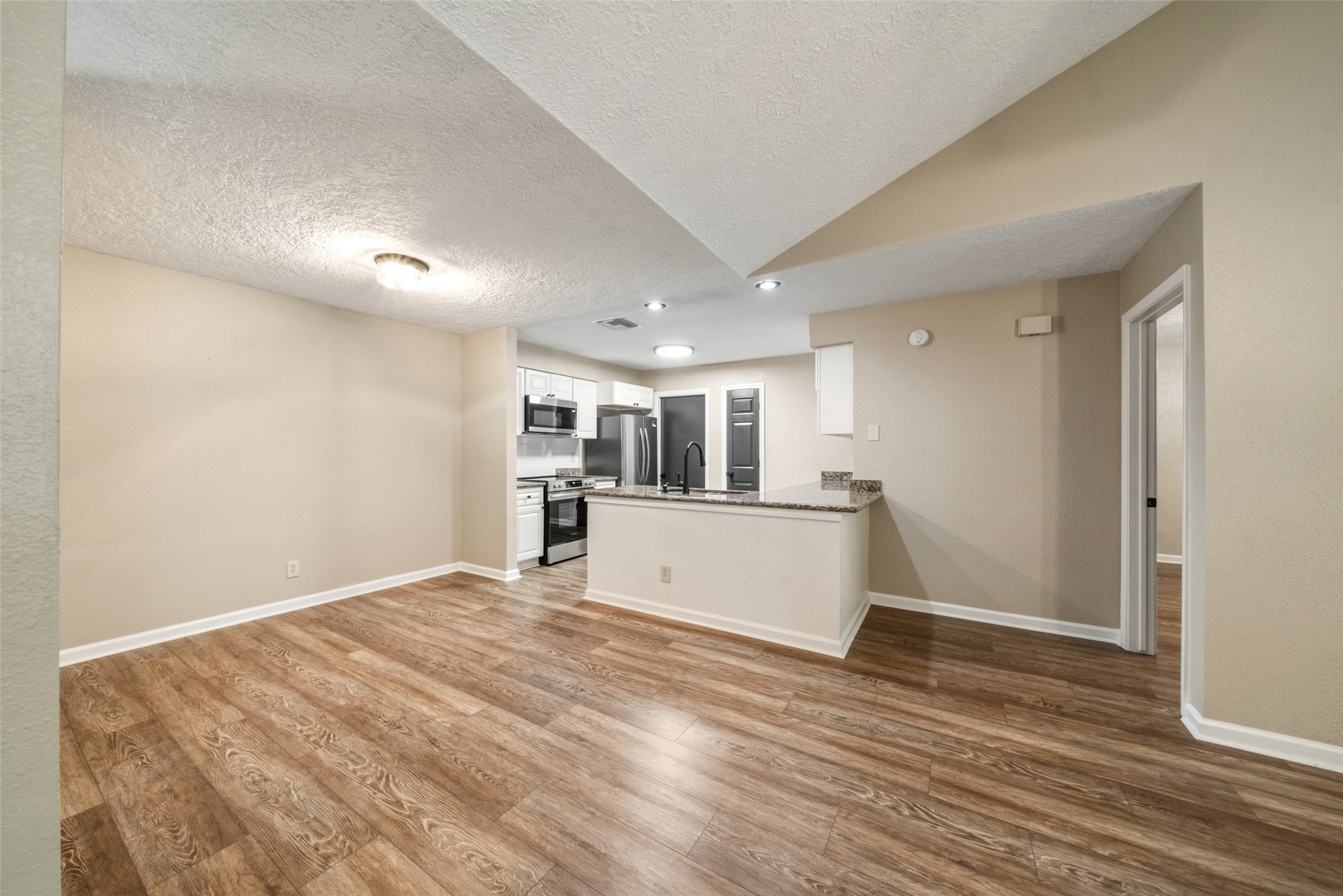 Dining area and kitchen