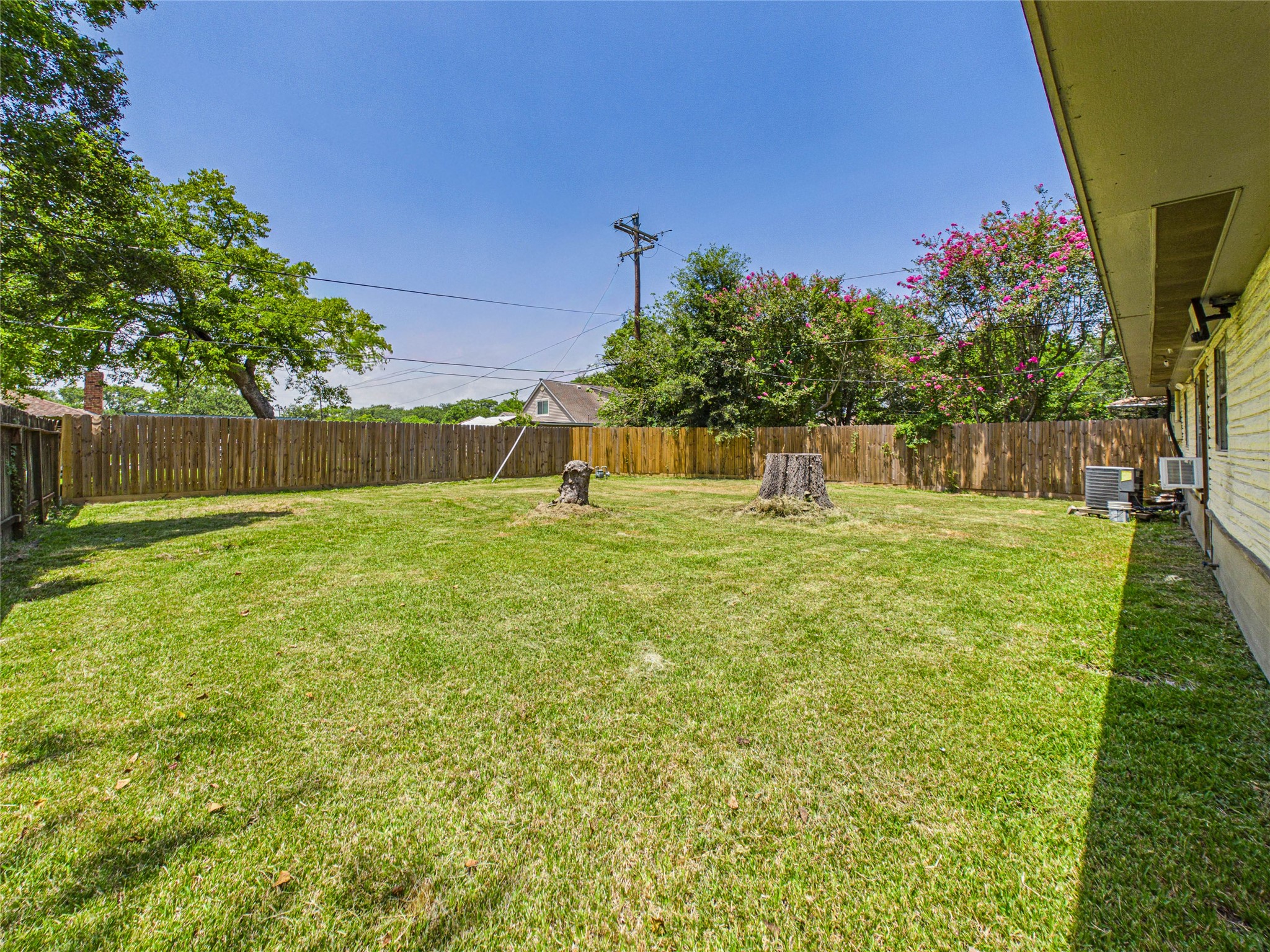 Large fenced in backyard!