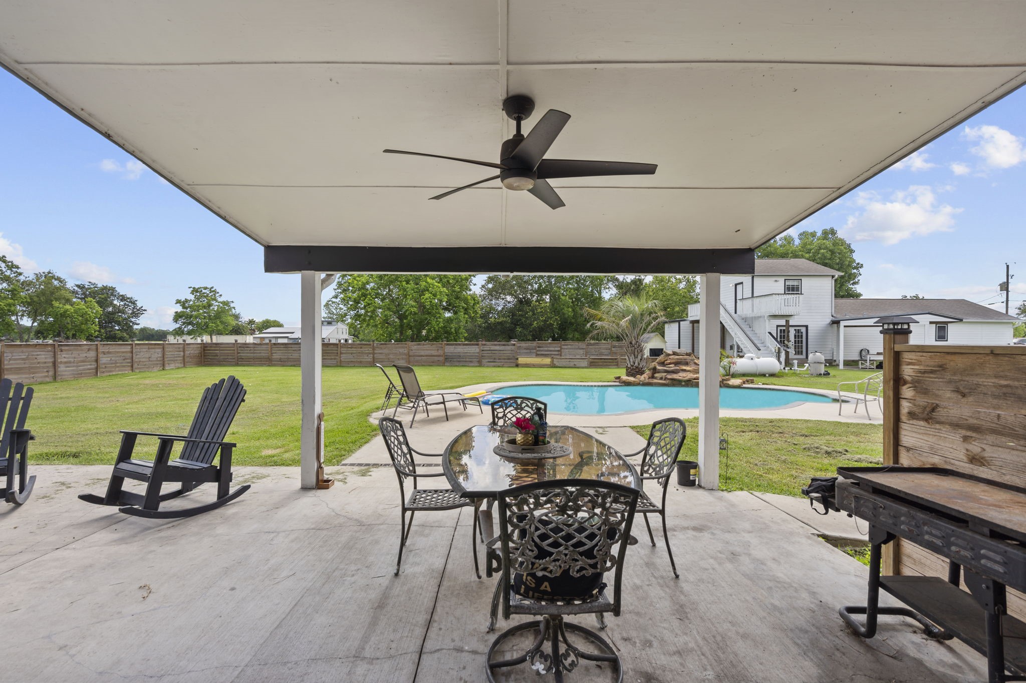 Covered back patio