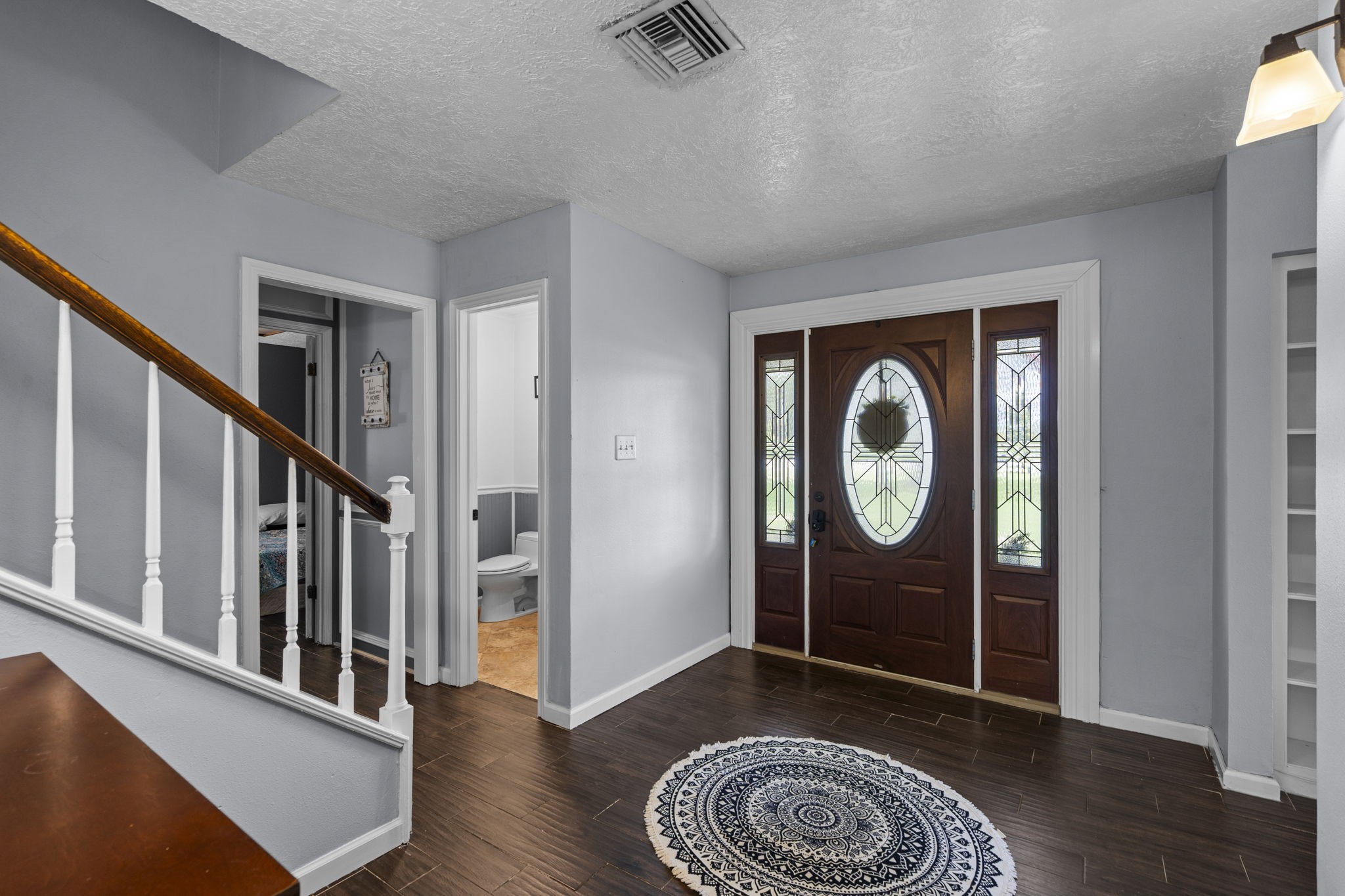 Check out those leaded glass doors. Check out those leaded glass doors.