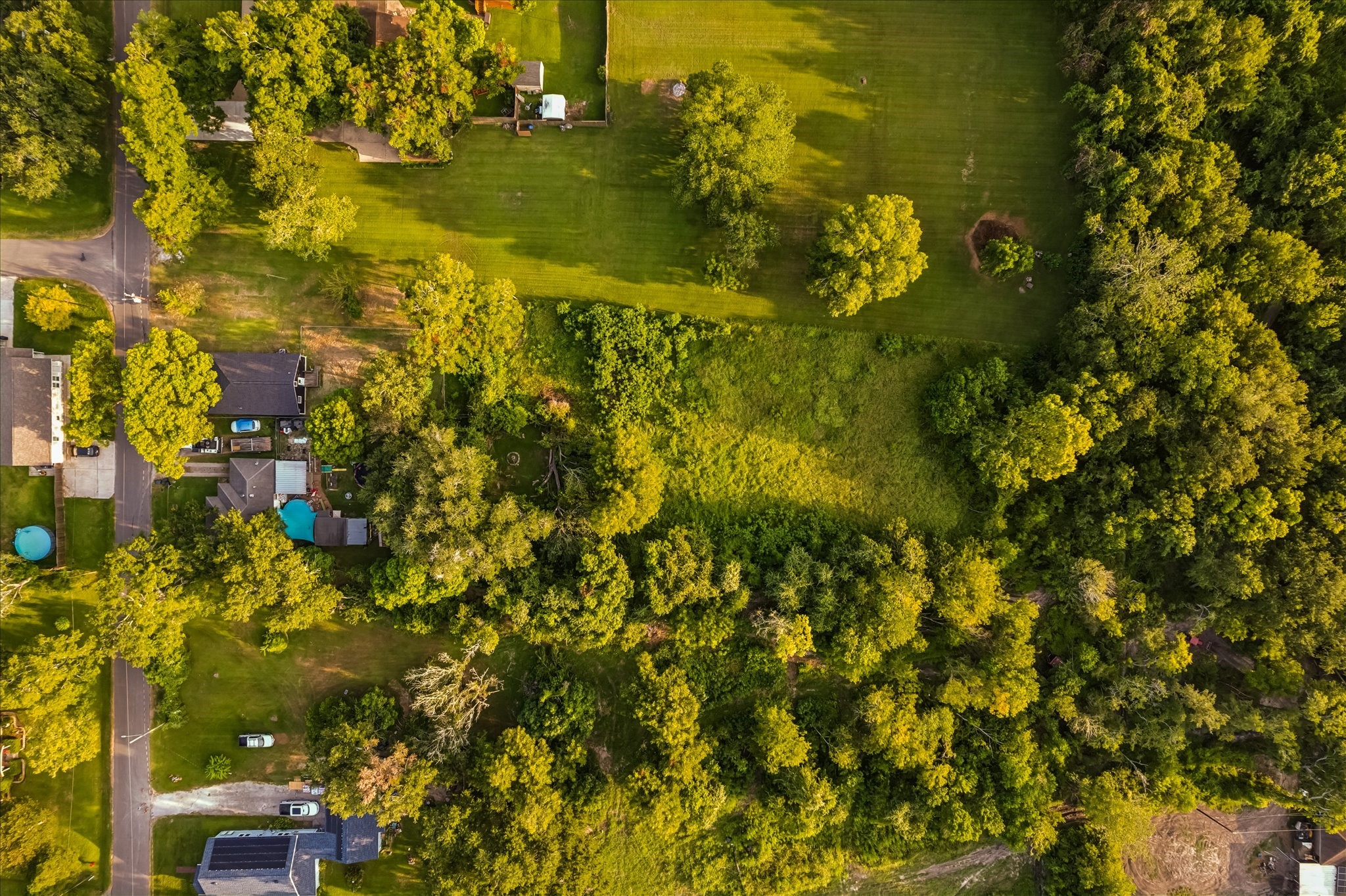 Overhead aerial showcasing the impressive depth of the property.