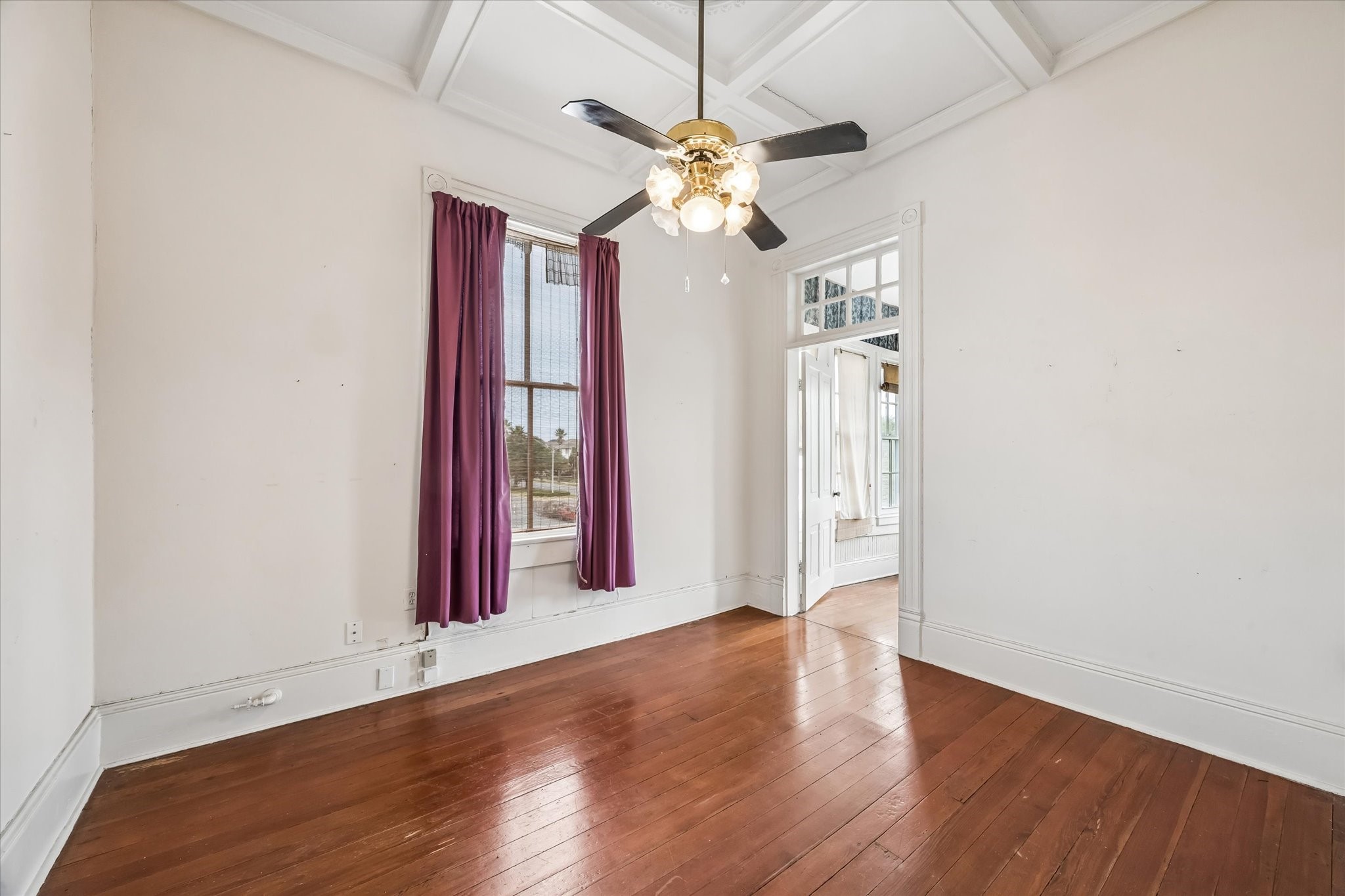 The second of the three bedrooms on the third floor