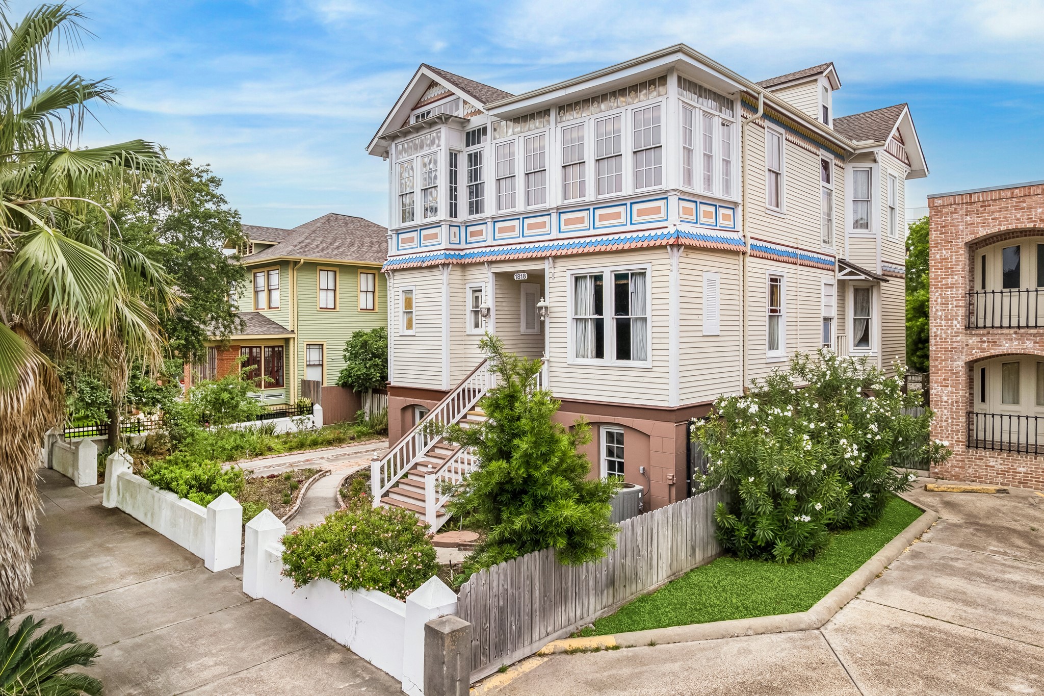 This home was elevated following the 1900 storm creating a third floor This home was elevated following the 1900 storm creating a third floor
