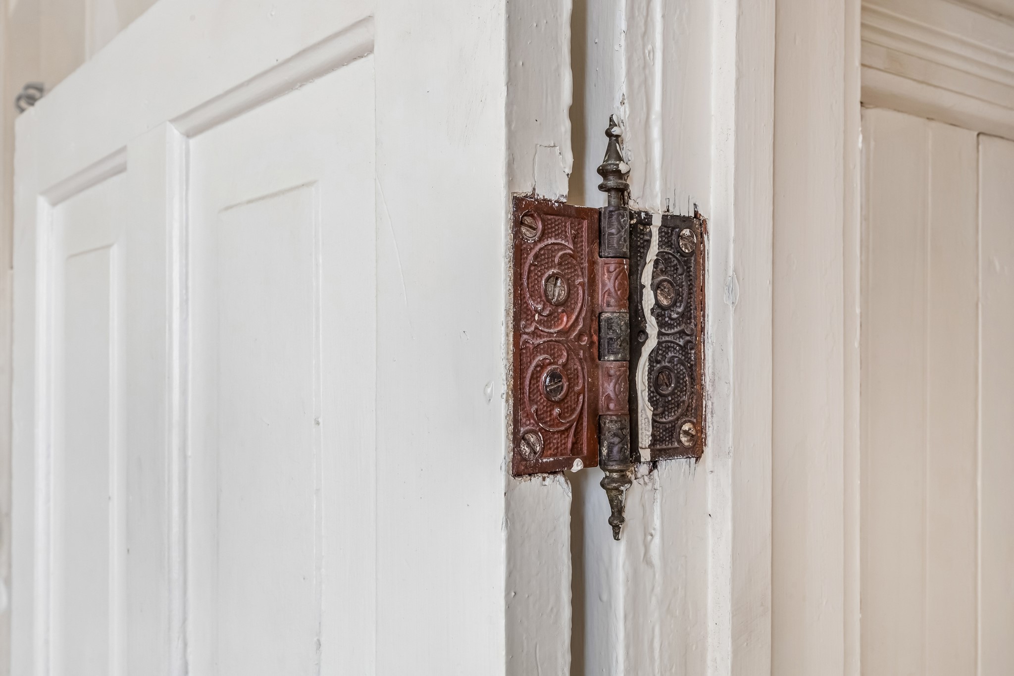One of the orignal hinges. So pretty.