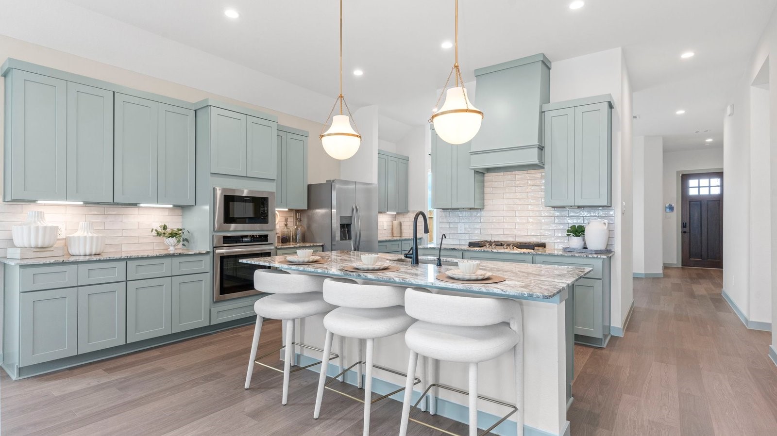 kitchen with an island with additional seating kitchen with an island with additional seating
