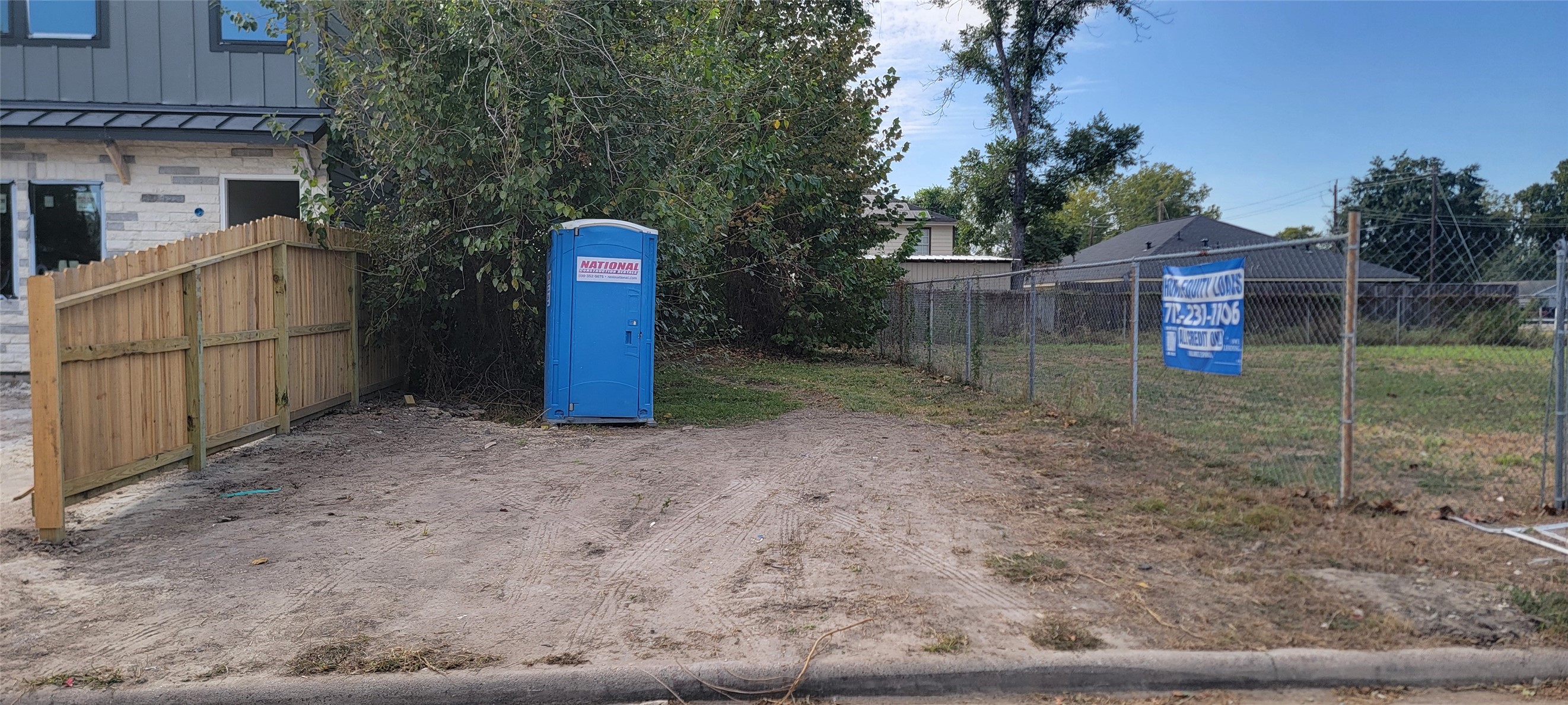 Front of lot