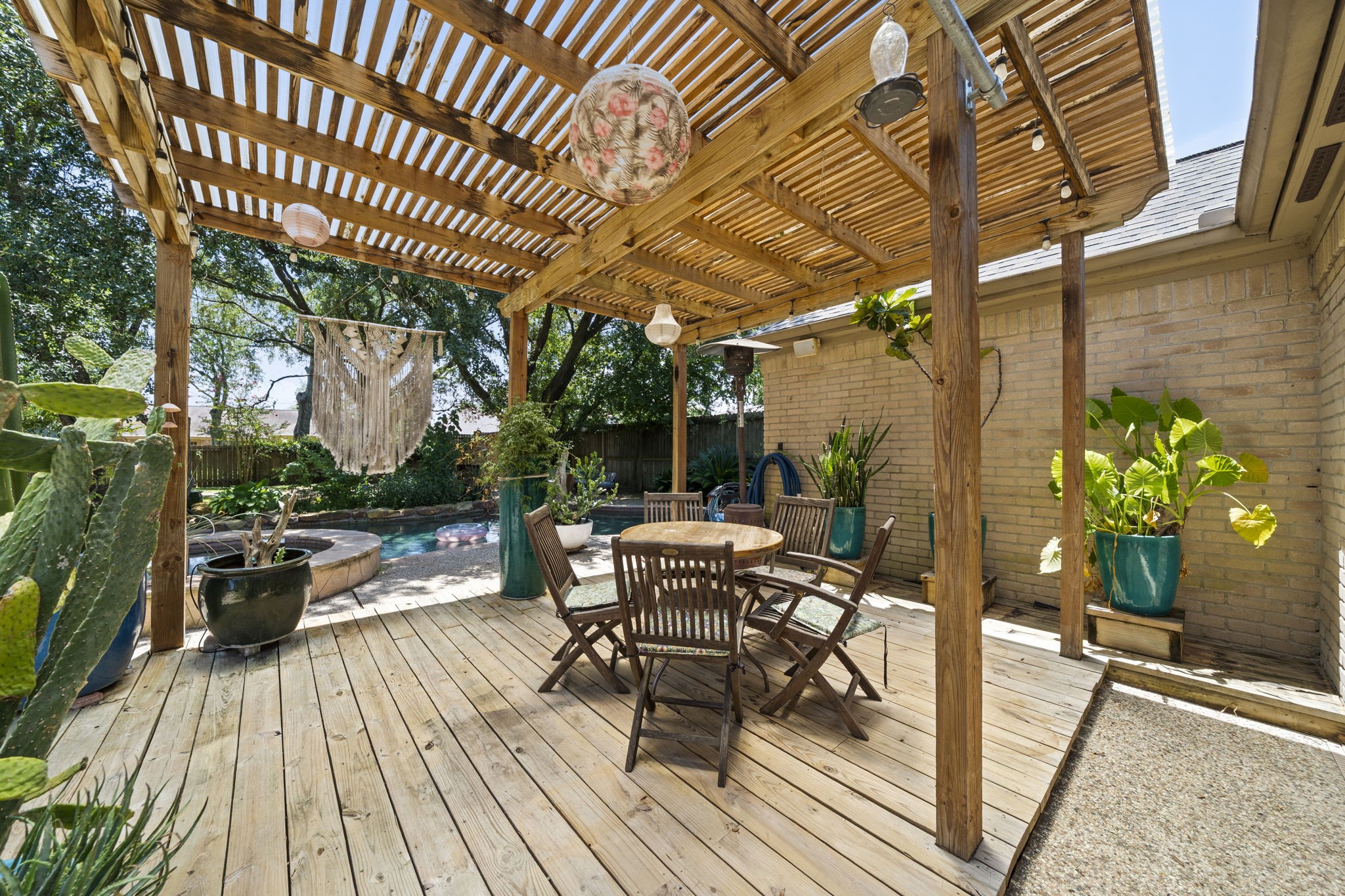 Covered back patio