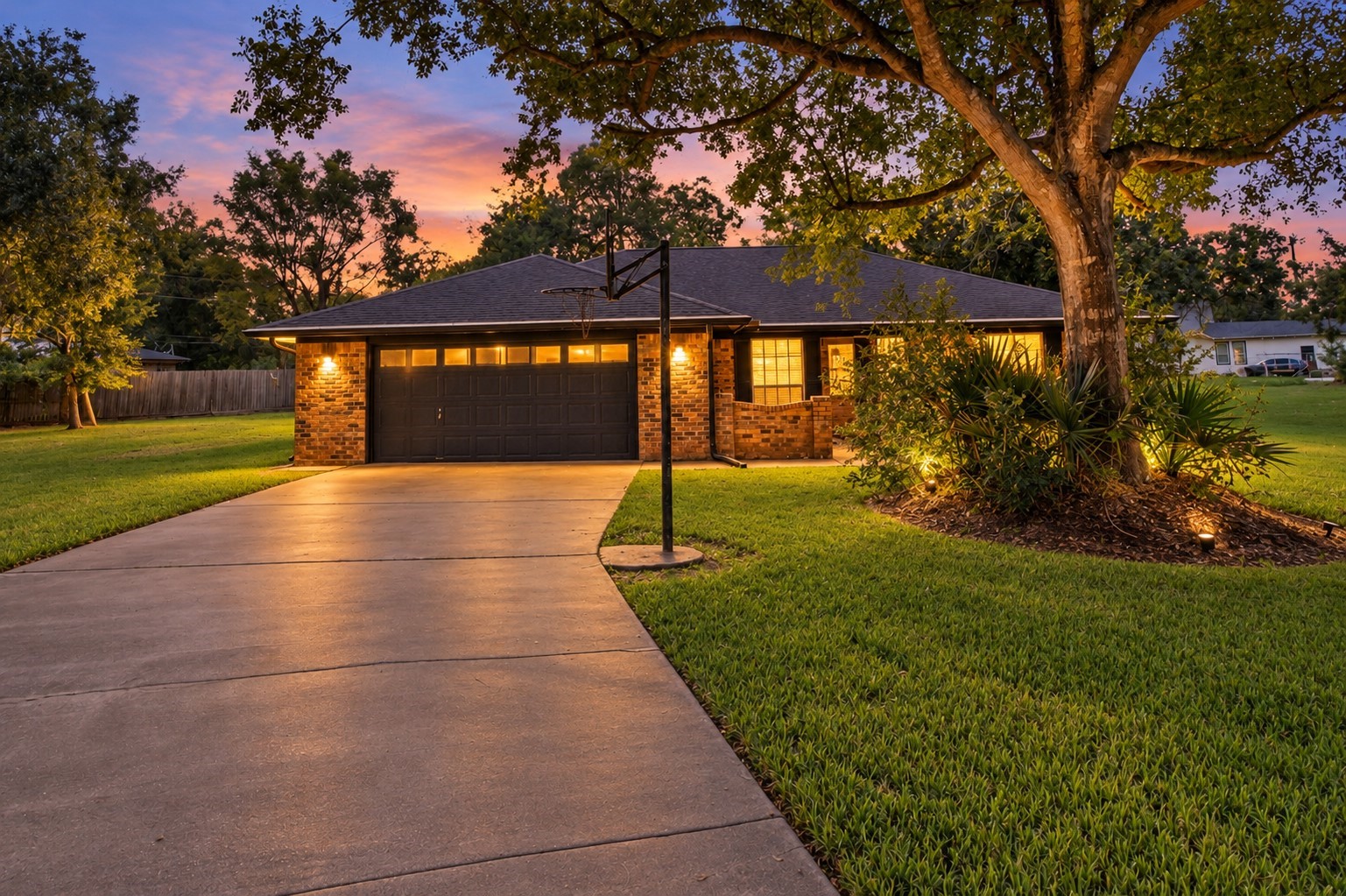 Home sits on over 1/2 acre