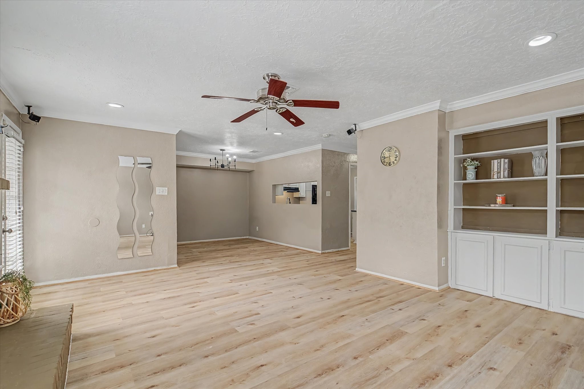 Another angle of the living room also showcasing the breakfast room.
