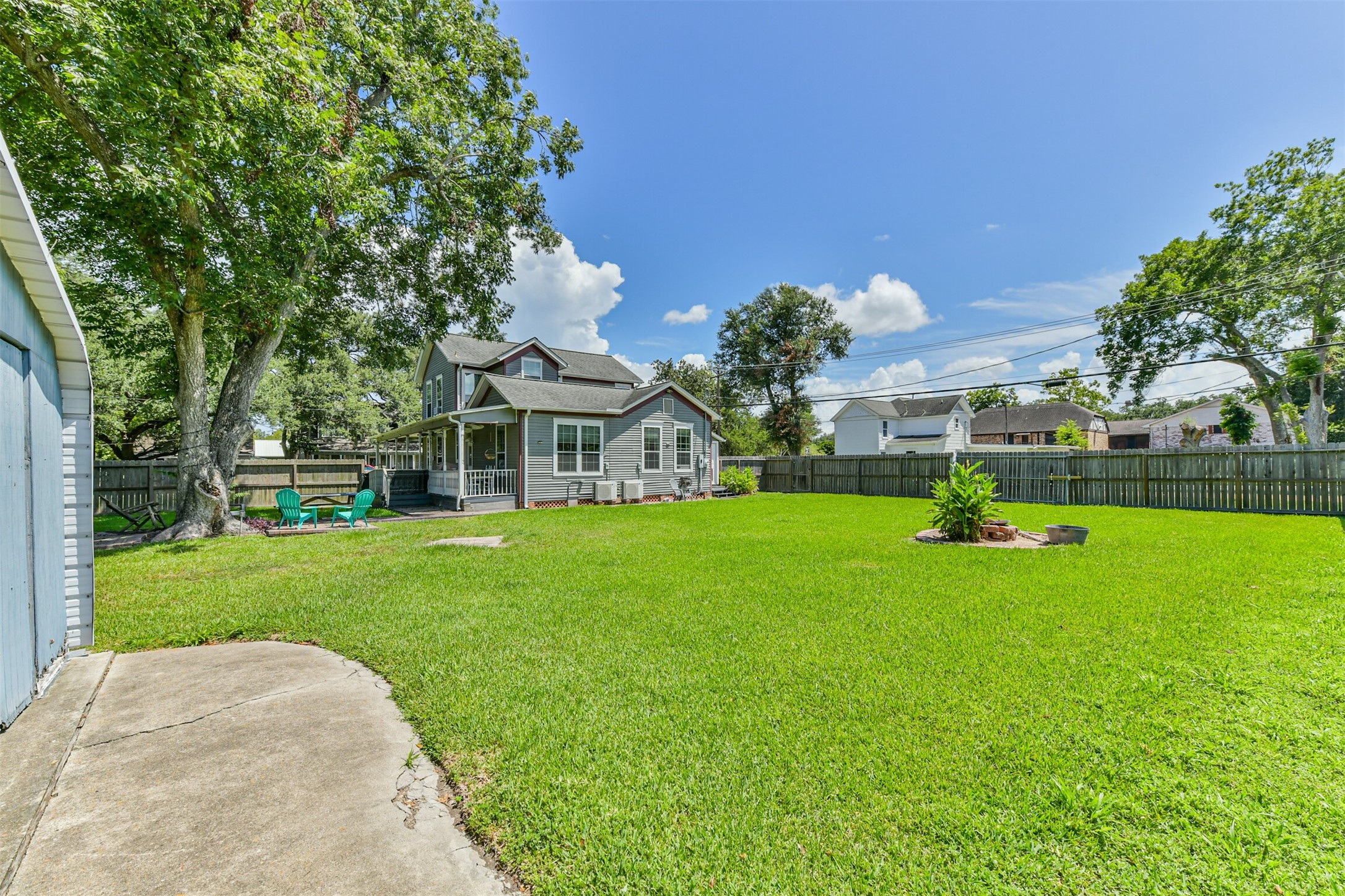 Oversized lot offers a rare amount of open green space right in the heart of Alvin.