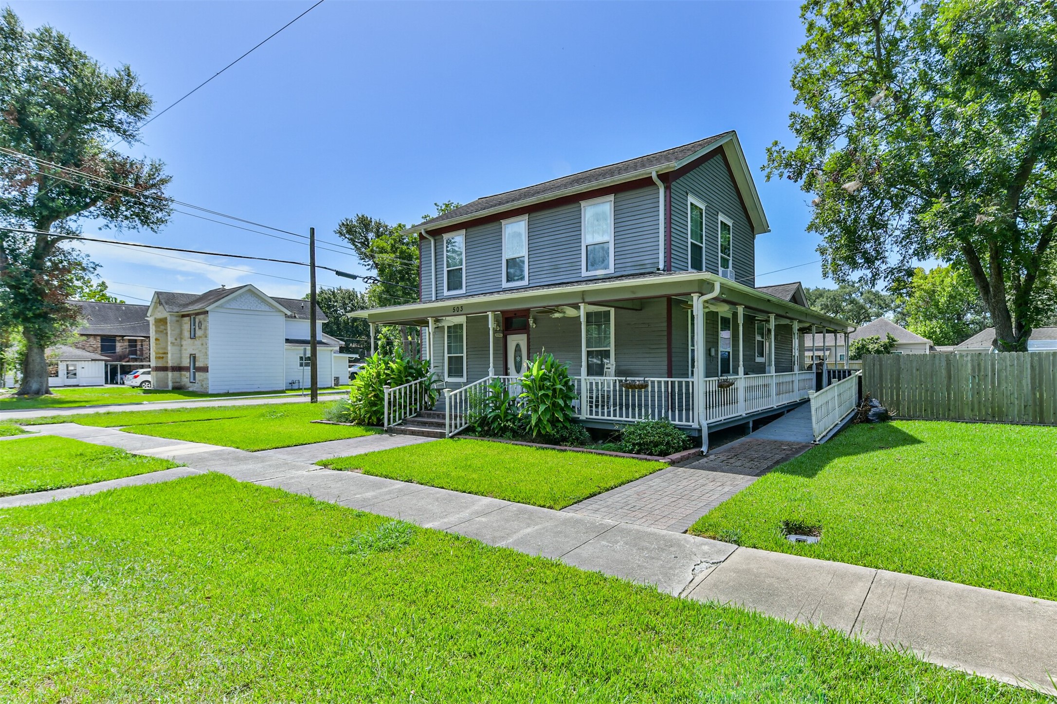Multiple porches and a sprawling lawn add to this historic homes Southern charm. Multiple porches and a sprawling lawn add to this historic homes Southern charm.