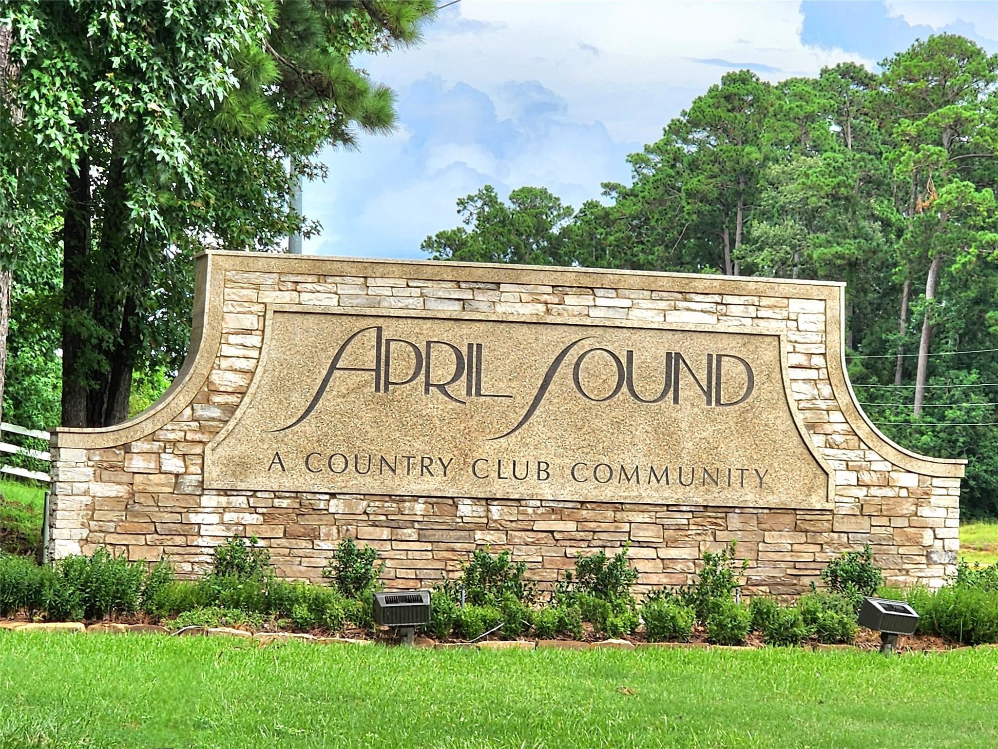 Entrance into the gated community of April Sound