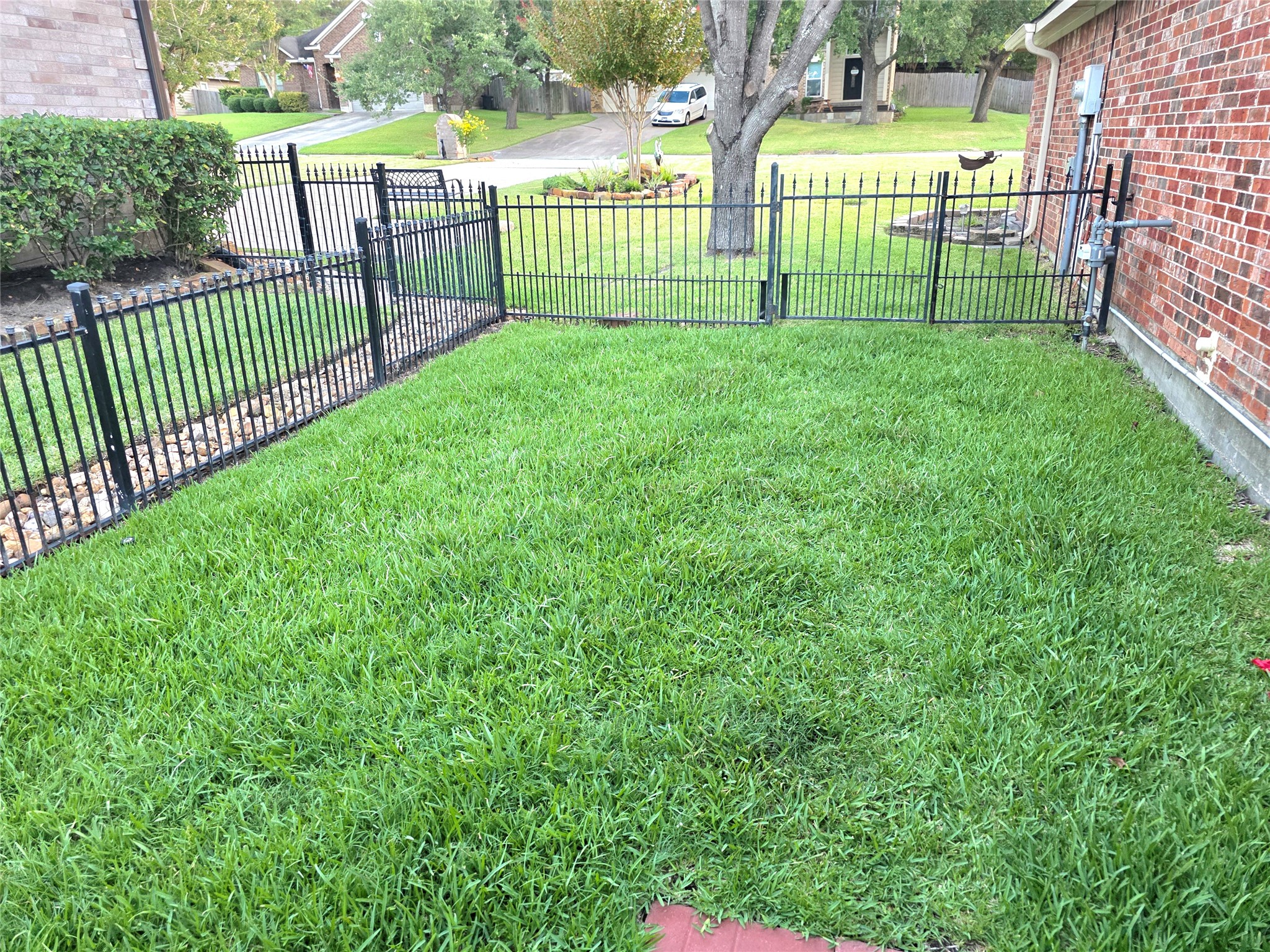 Nice fenced in side yard in case you have a fur baby!