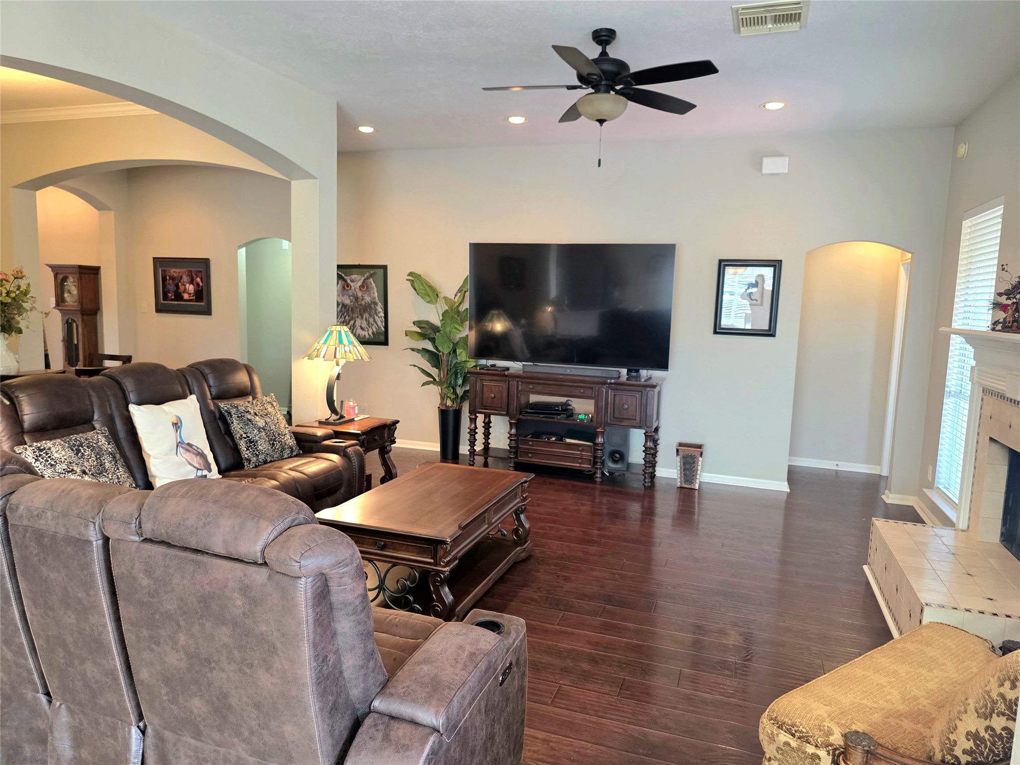 View of living area from the breakfast area