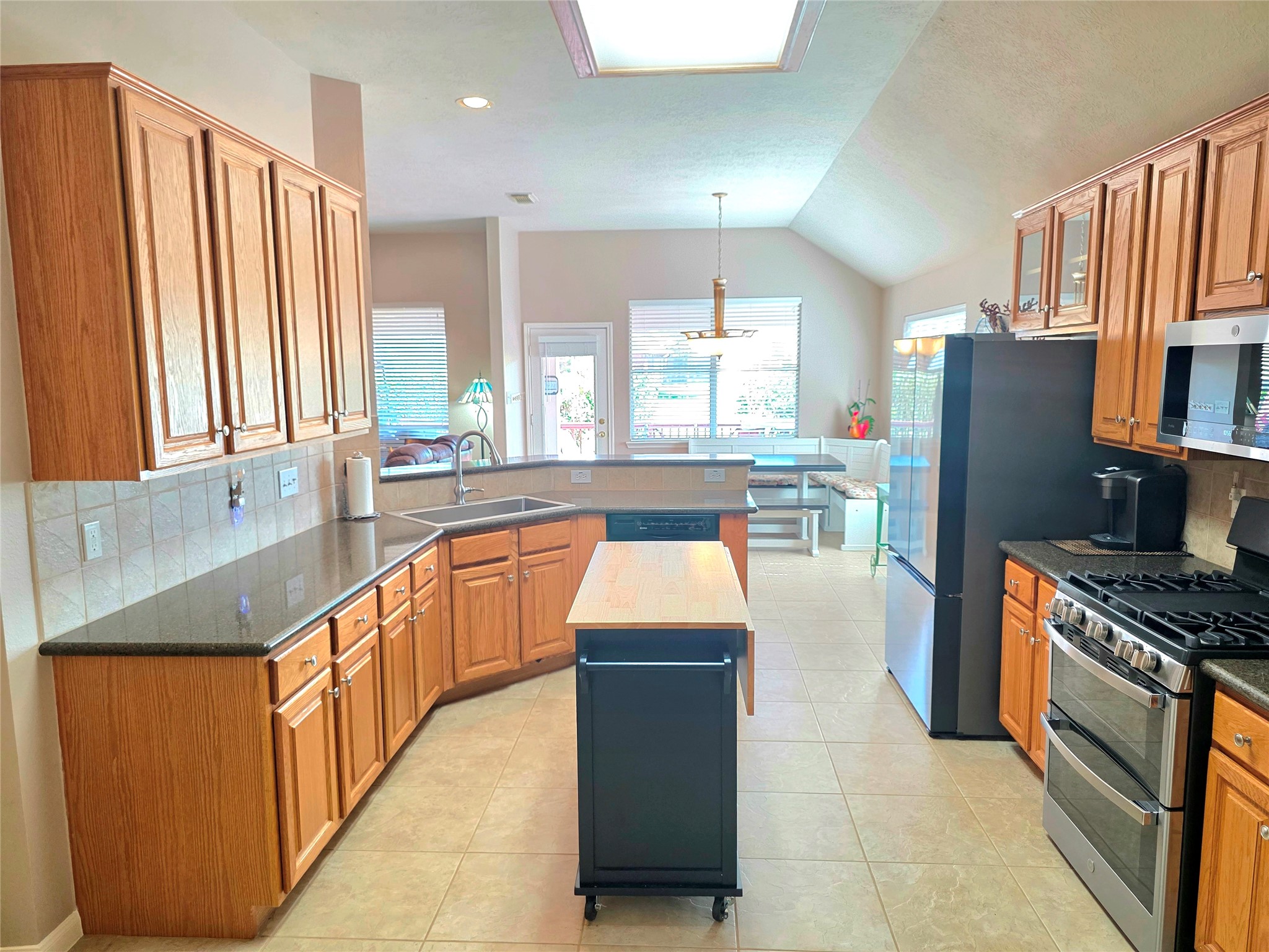 Another view of the spacious kitchen