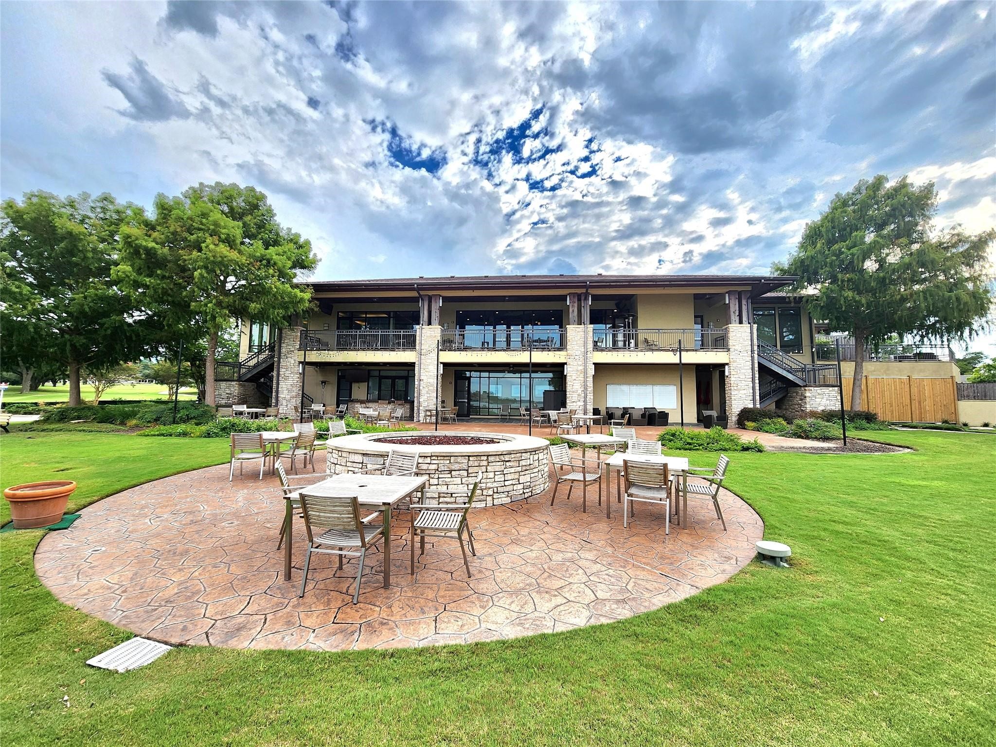 Fabulous firepit and patio where there are frequent party on the patio nights to dance the night away