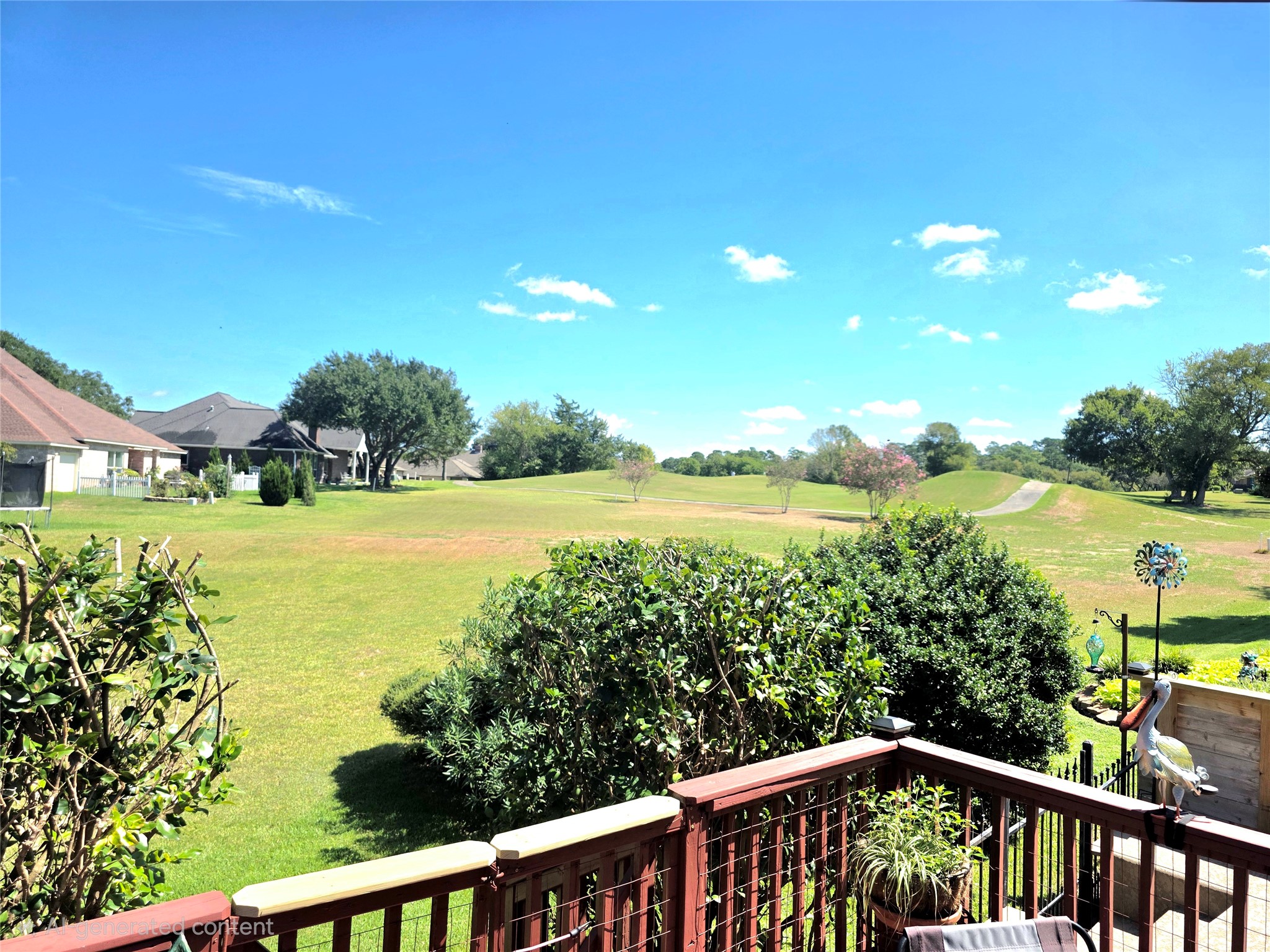 Wide open views from your home of both hole 14 and 15!
