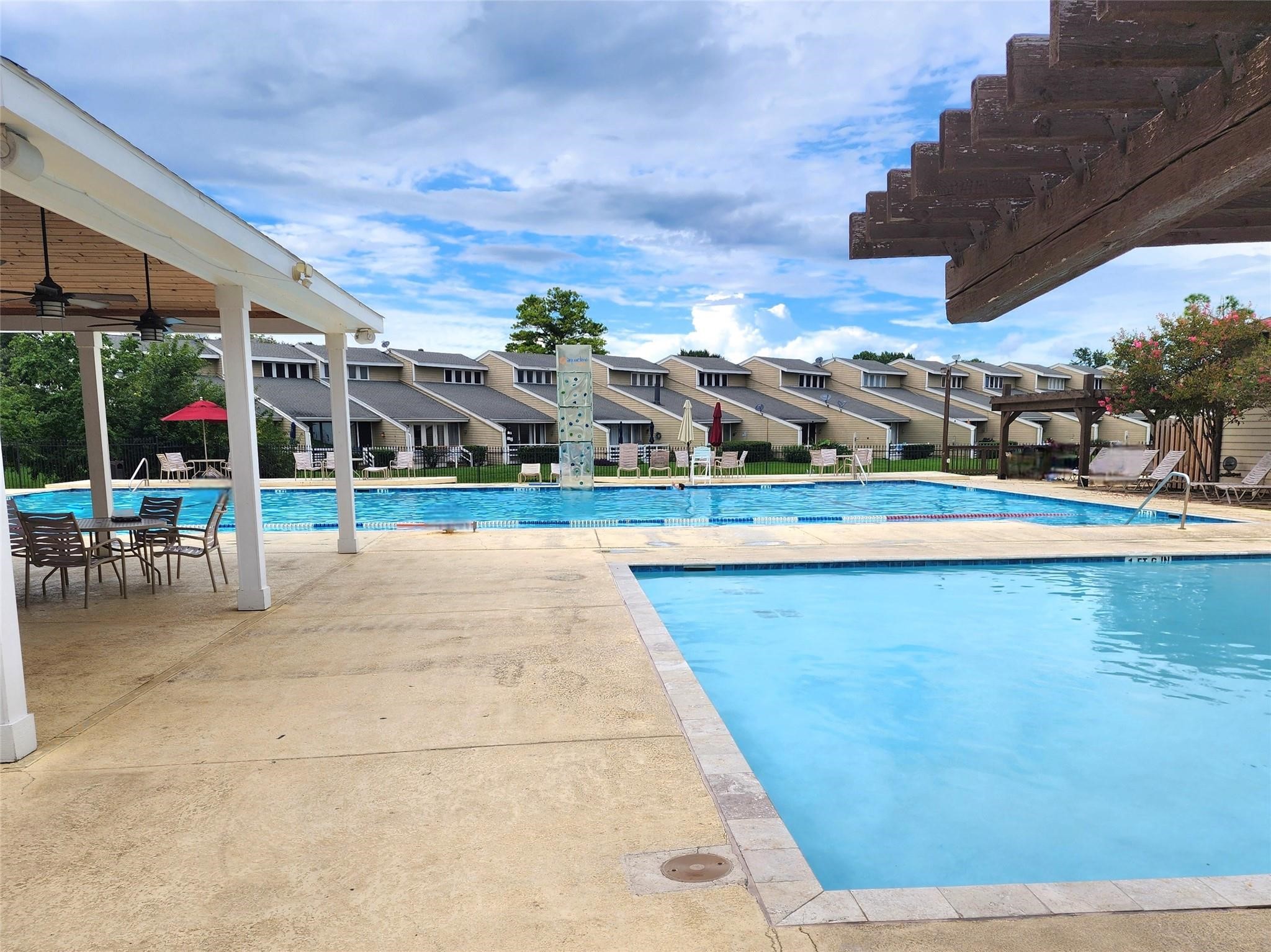Multiple pools available, along with a cabana serving food and drinks